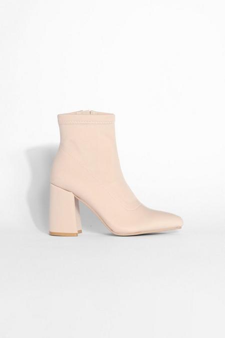 boohoo.com | Neoprene Block Heel Stretch Sock Boots