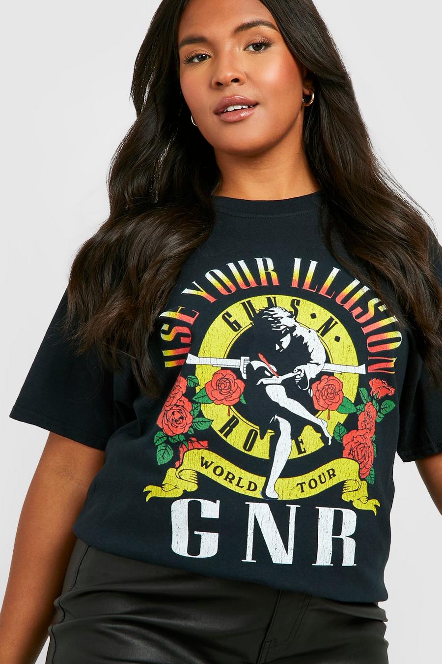 røre ved grund lektier Plus Guns N Roses World Tour Band T-shirt | boohoo
