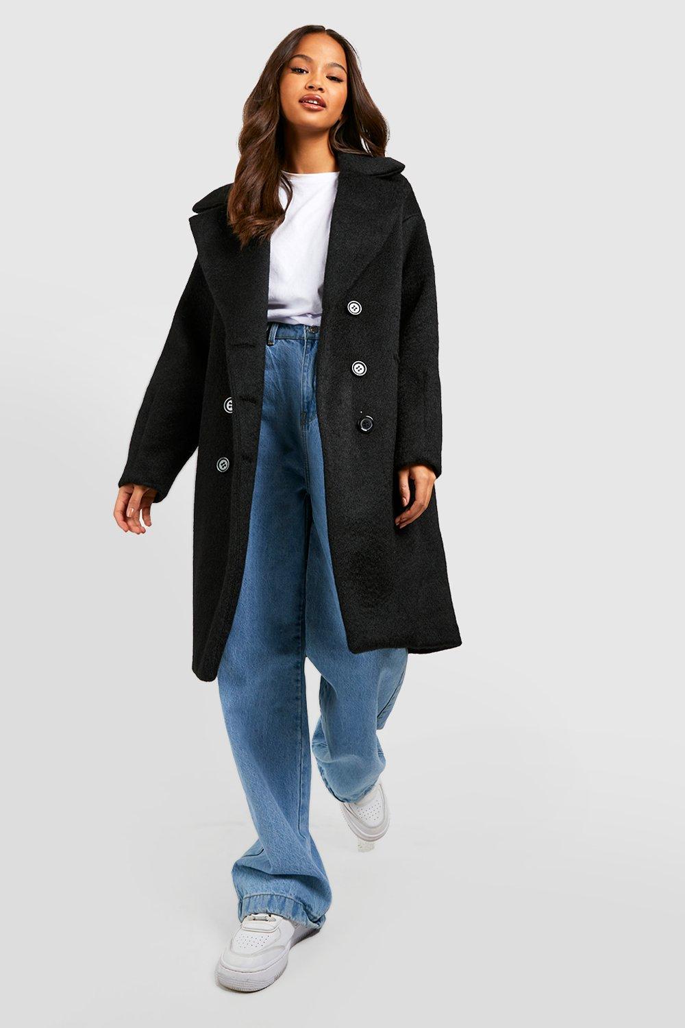 Boohoo double breasted outlet coat