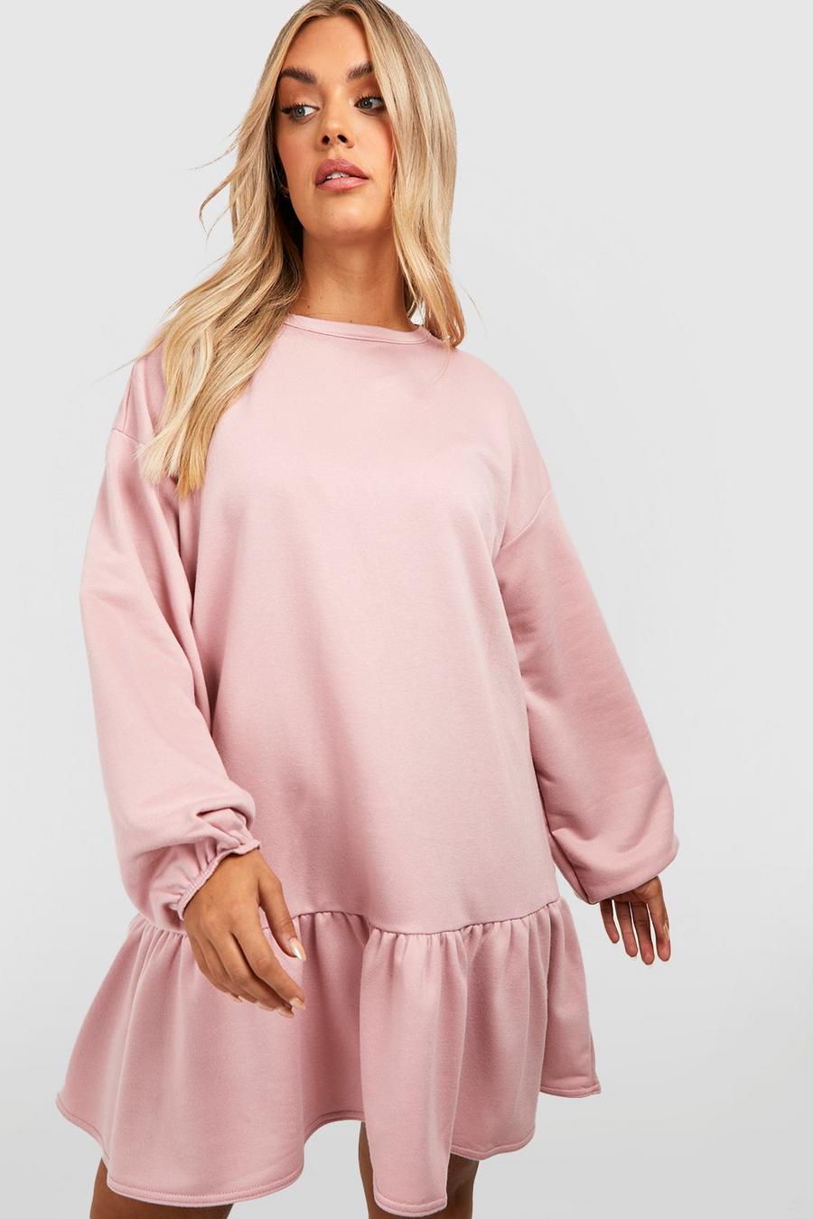 Rose Plus Oversized Peplum Detail Sweater Dress image number 1