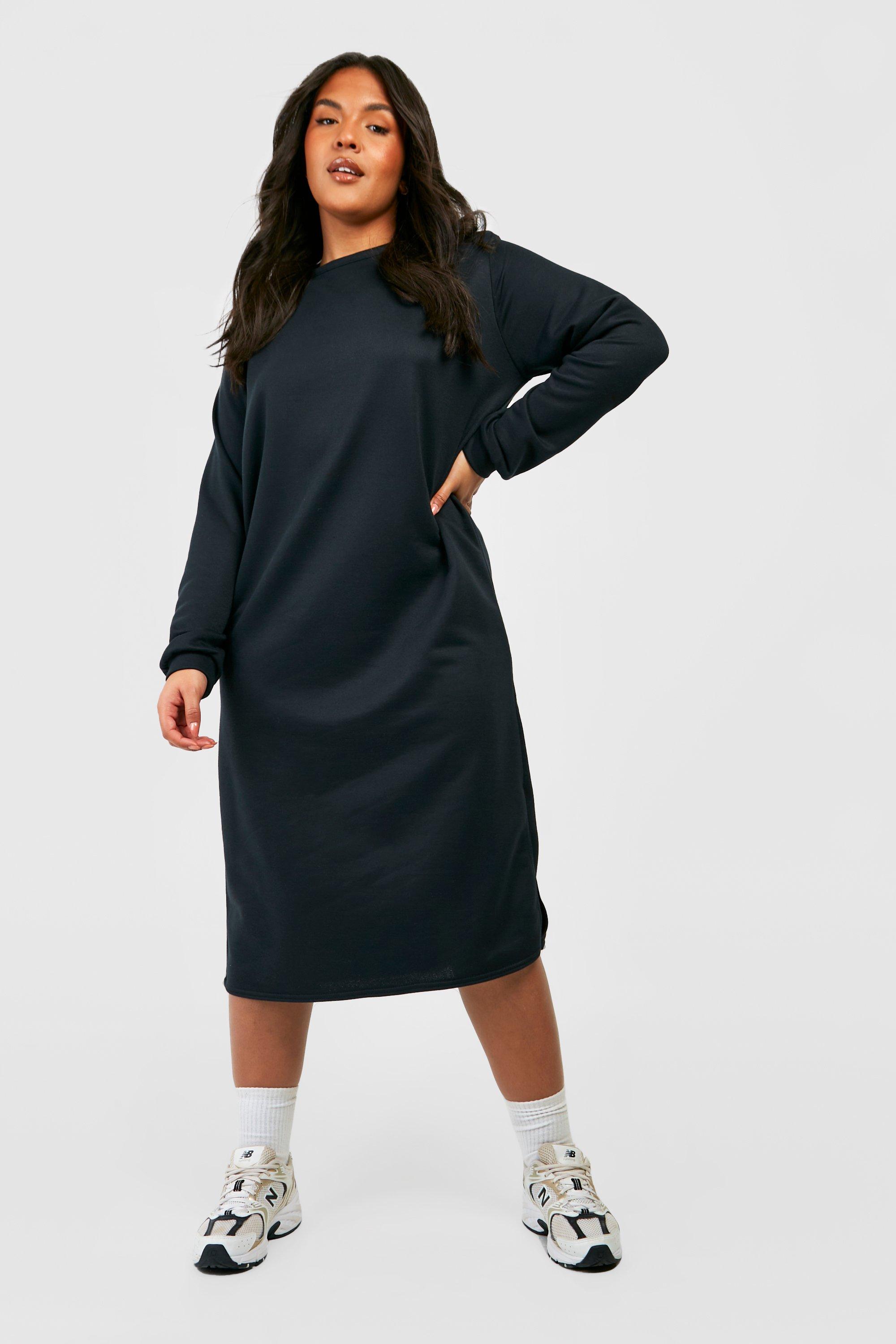 Plus black 2024 sweater dress