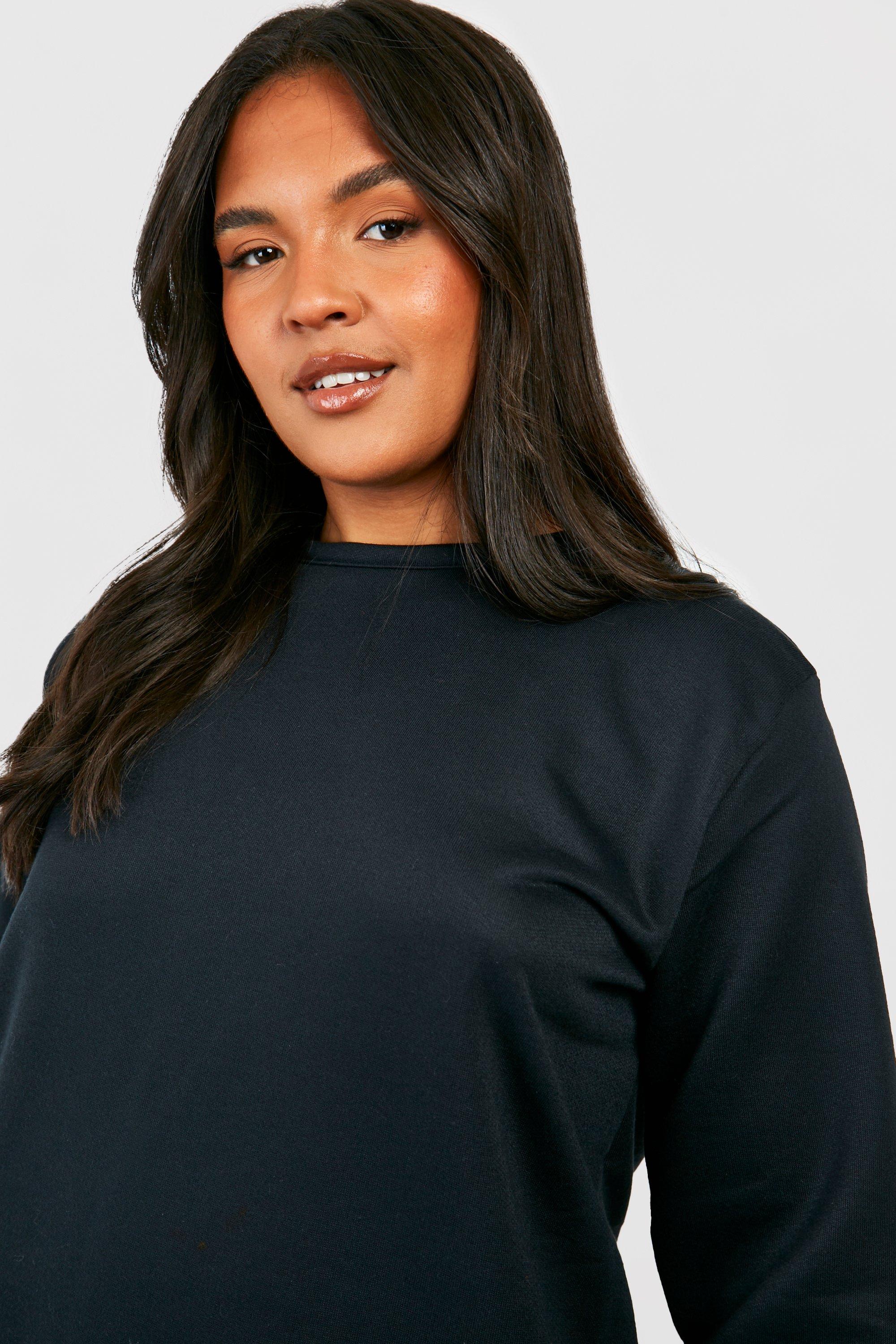 Oversized black sweater plus on sale size