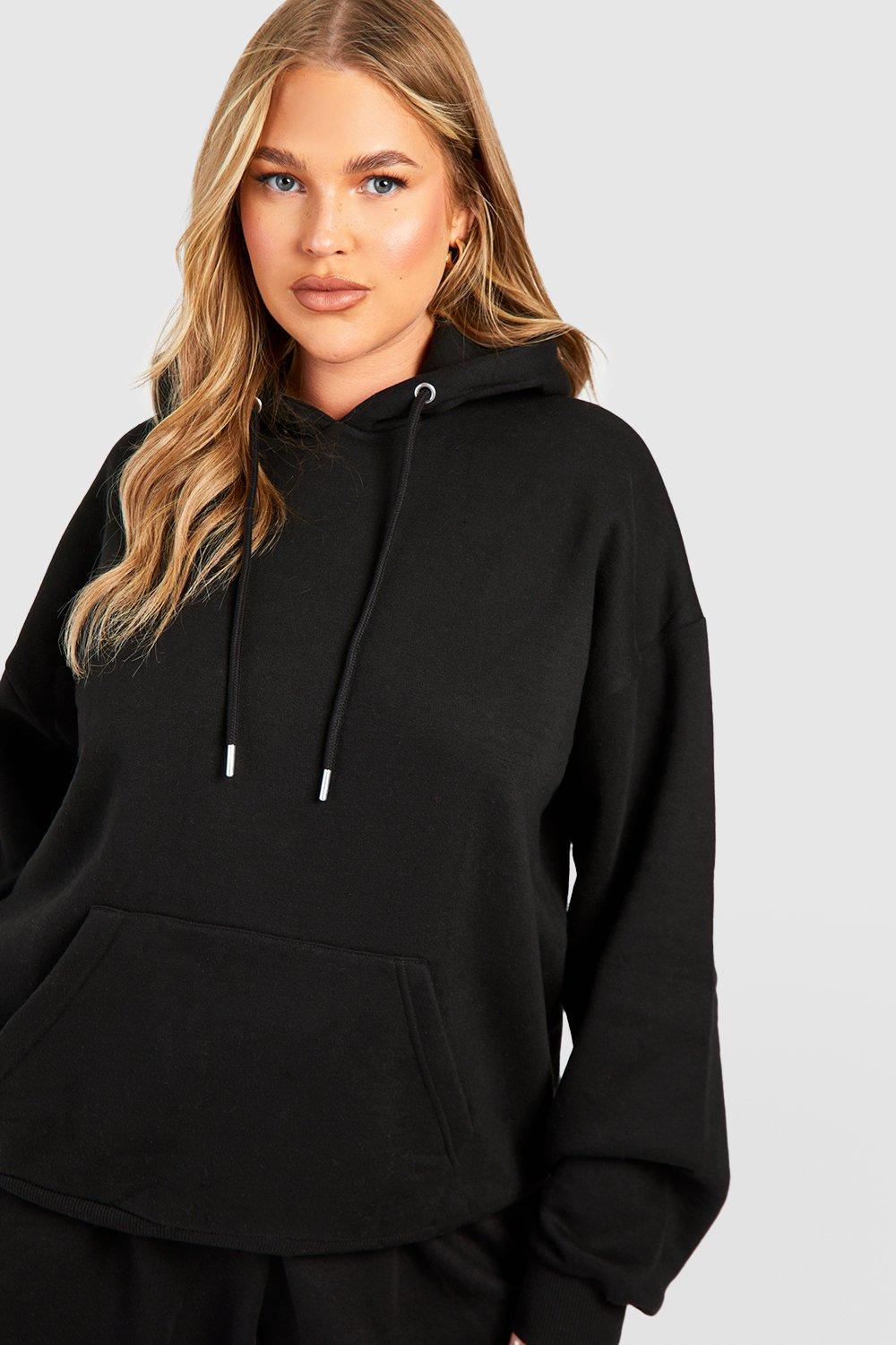 Plus Basic Long Sleeve Hoodie boohoo IE