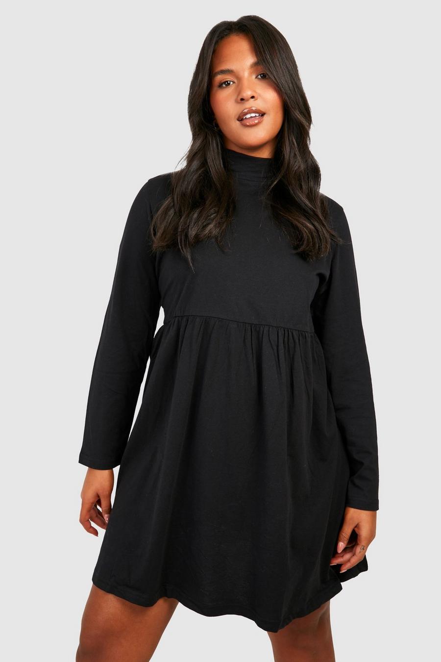 Grande taille - Robe patineuse basique, Black image number 1