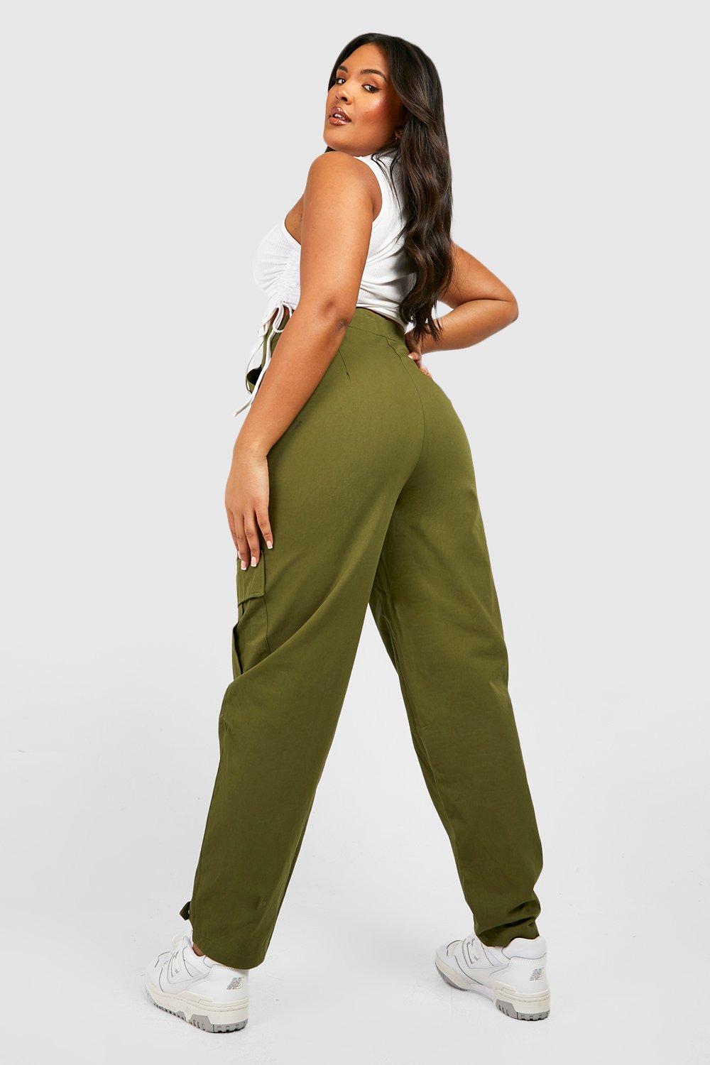 Women's plus size twill hot sale pants