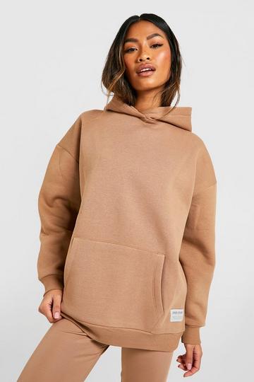 Dsgn Studio Slogan Oversized Hoodie taupe