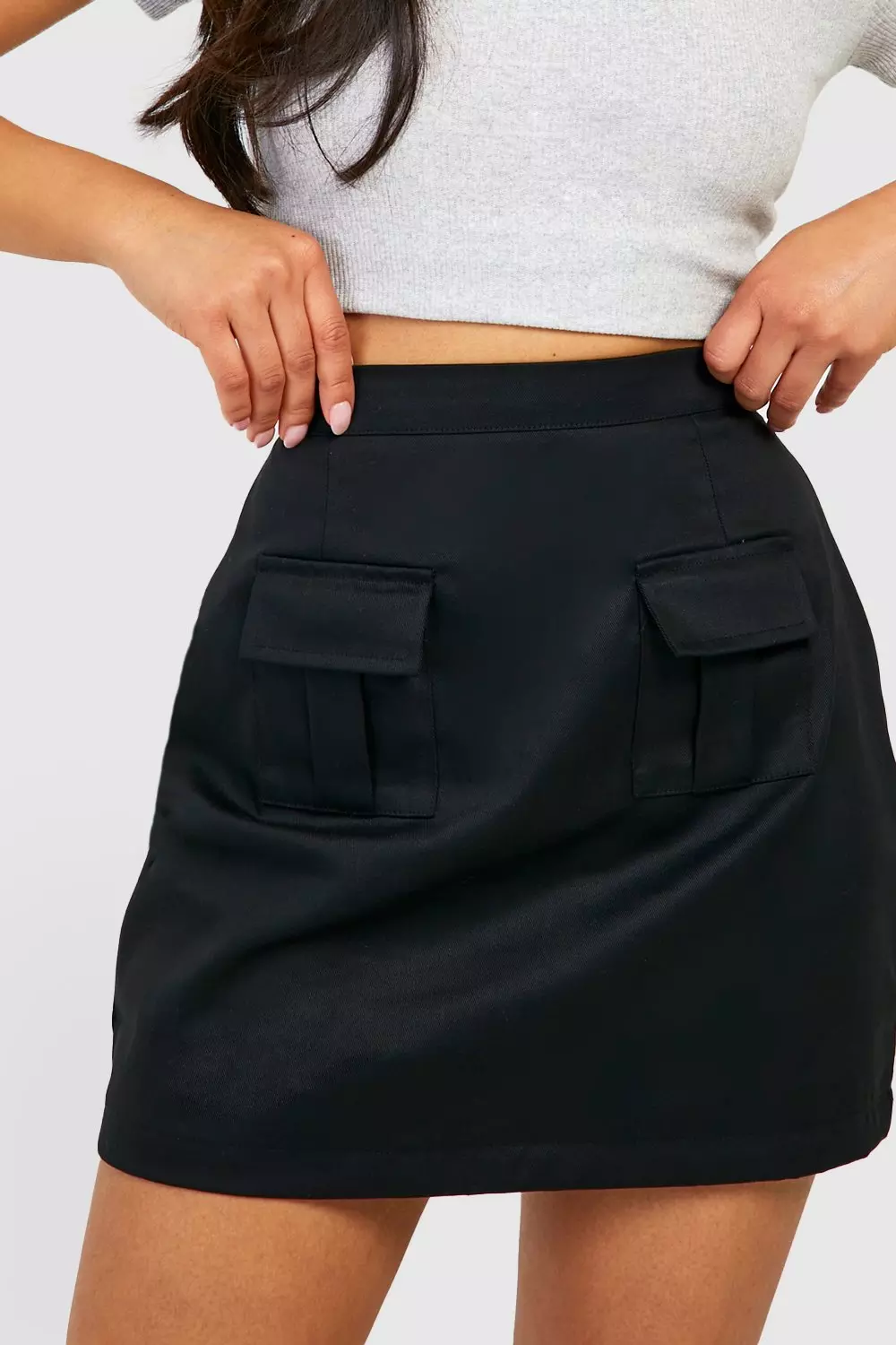 スカート KHAKIPOINT Mini Skirt Pants (black) Khaki & Black Patchwork Checkered 2-in-1 Mini Skirt – CHINASQUAD