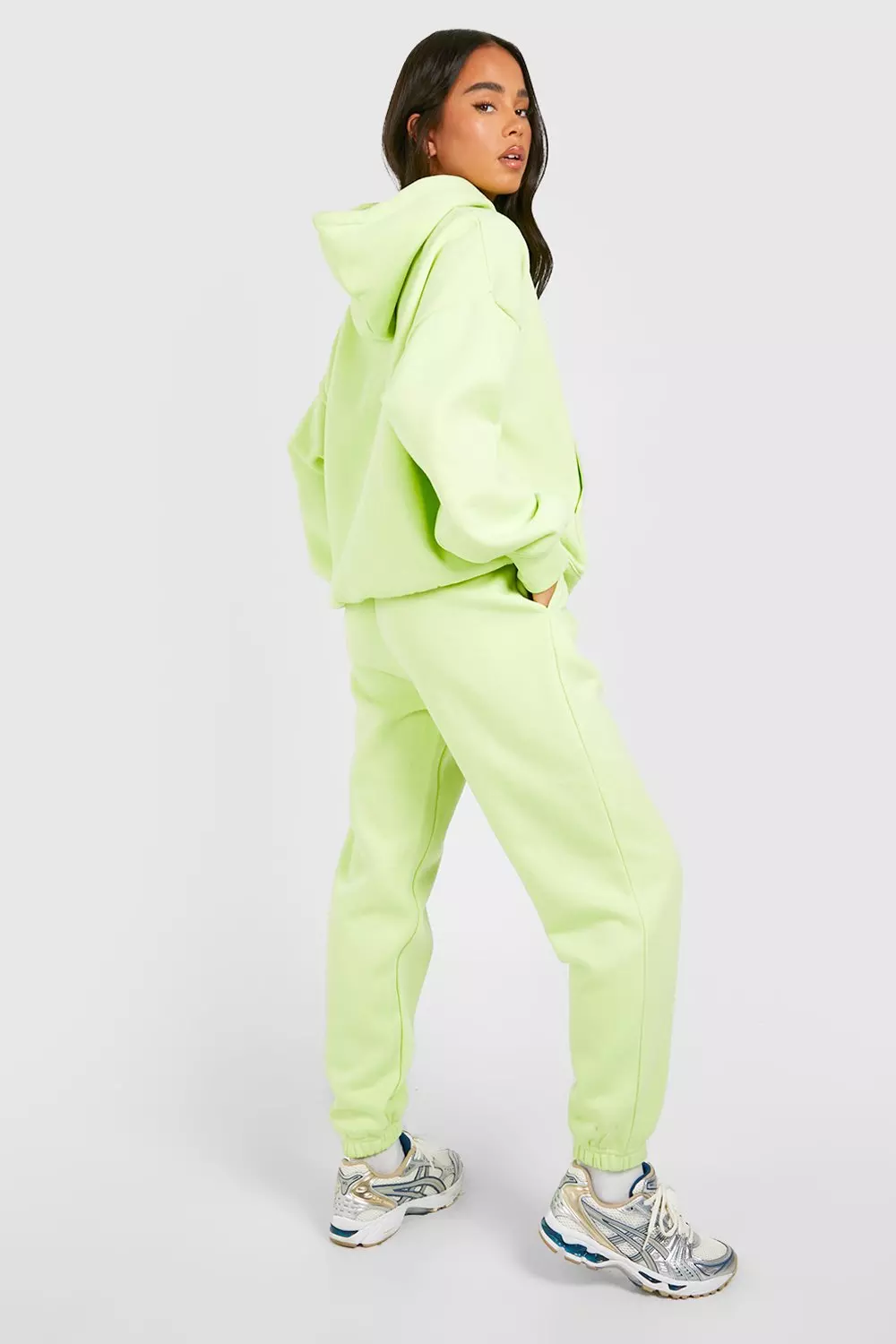 Lime Petite Dsgn Studio Text Print Hoody Tracksuit alternative image