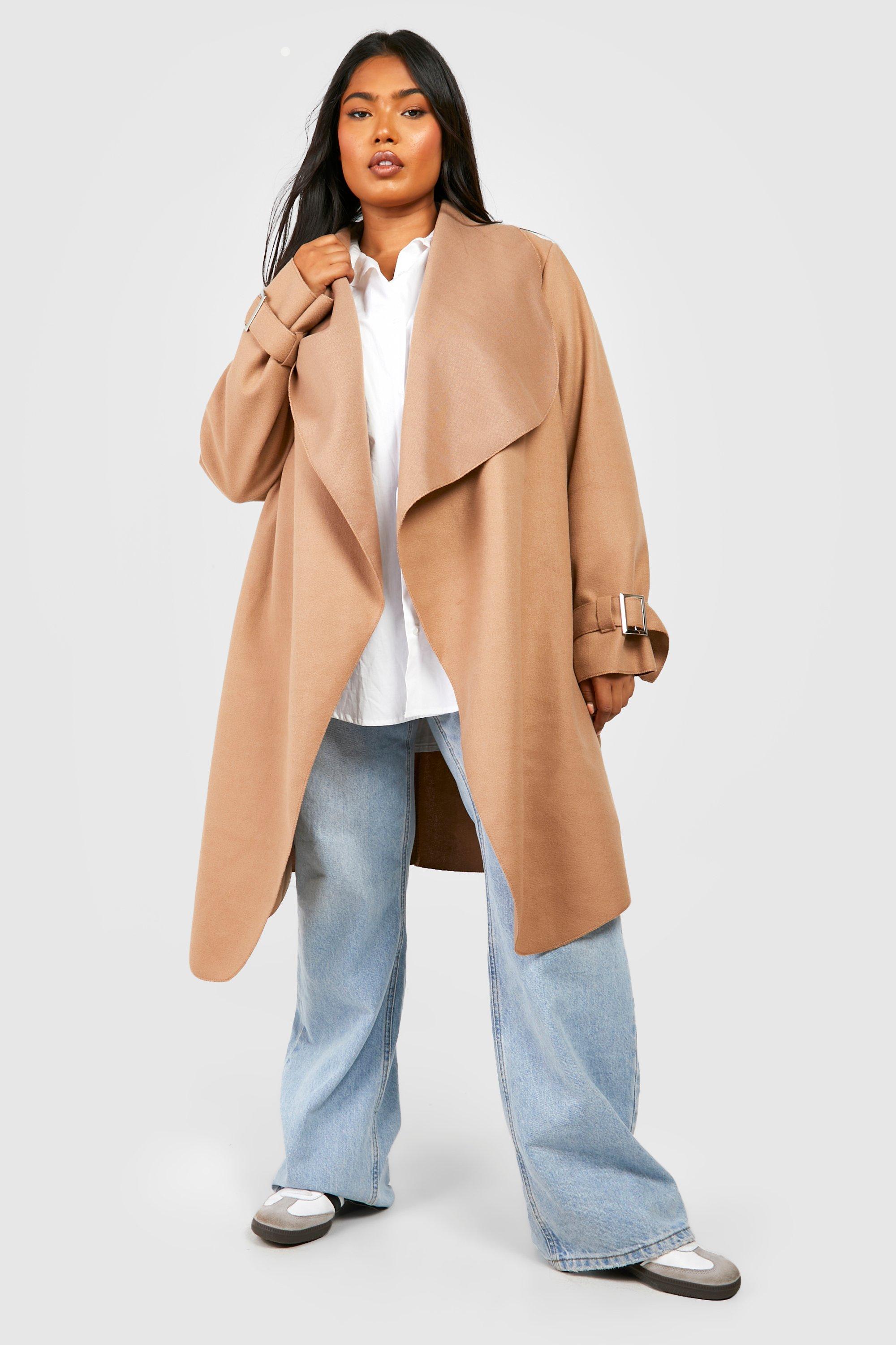 Boohoo store camel coat