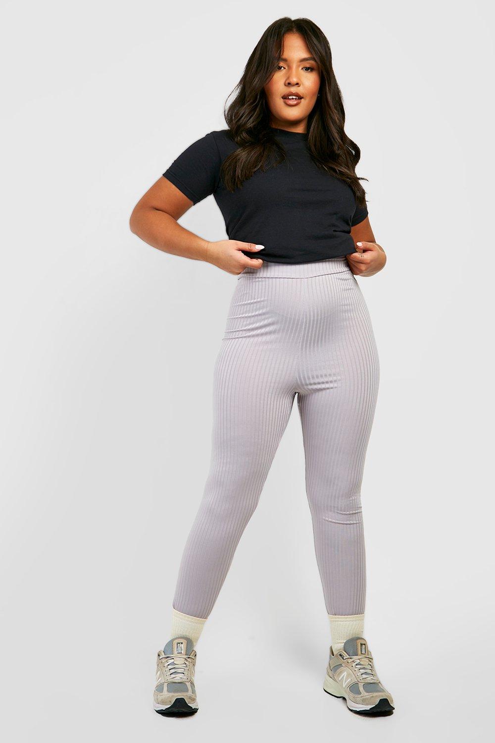 Plus High Waist Rib Legging