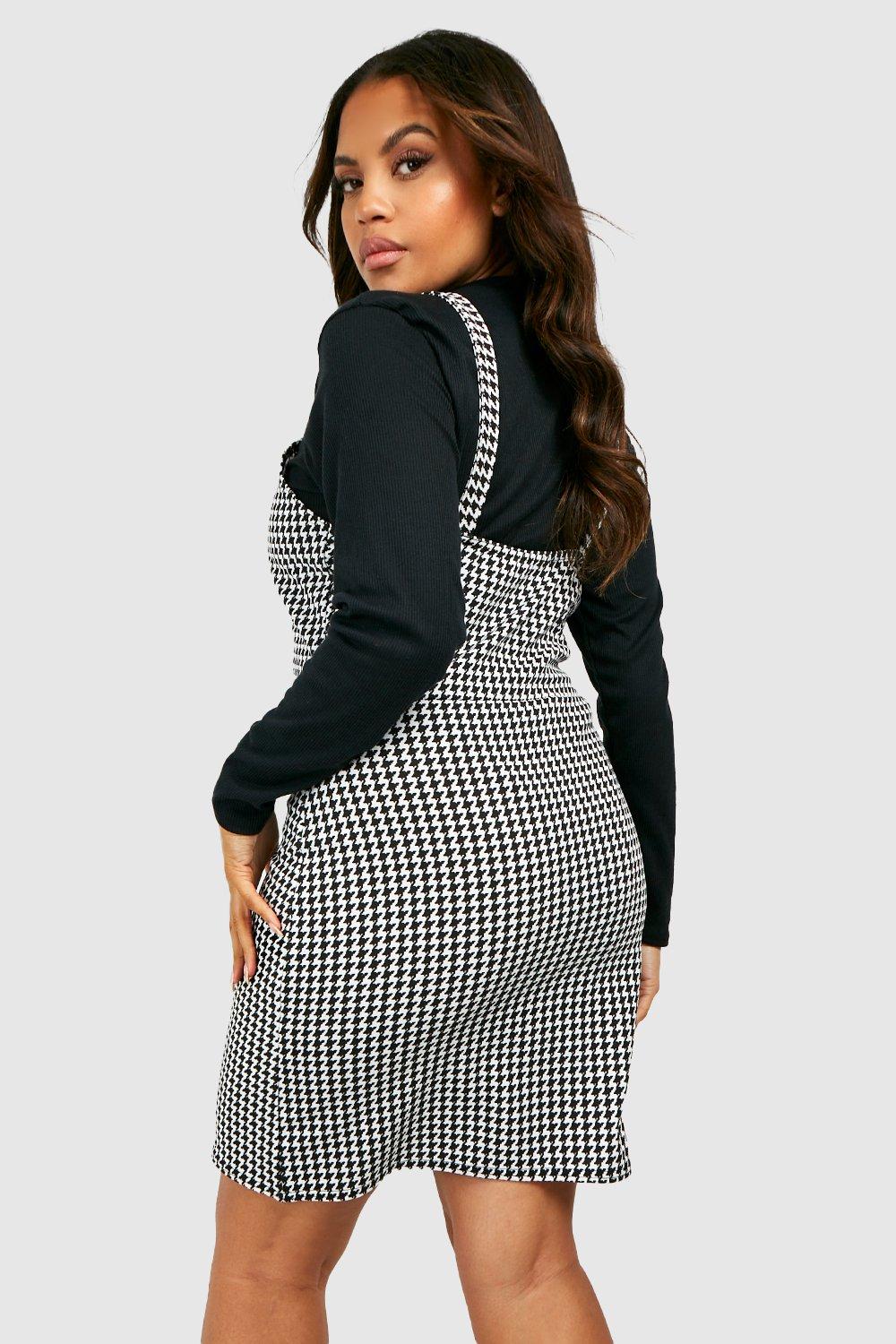 Black pinafore outlet dress plus size