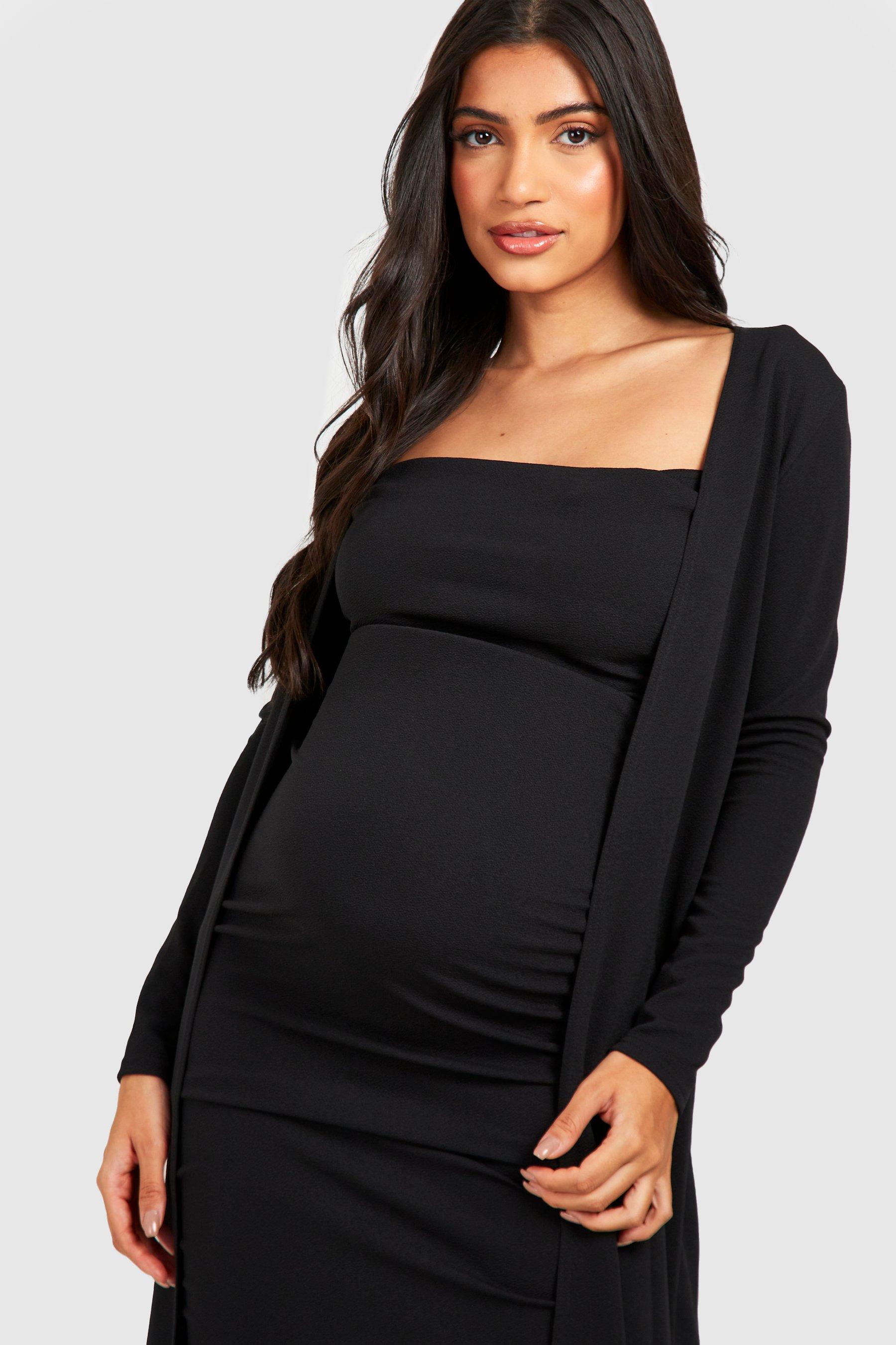 Boohoo maternity 2024 black dress