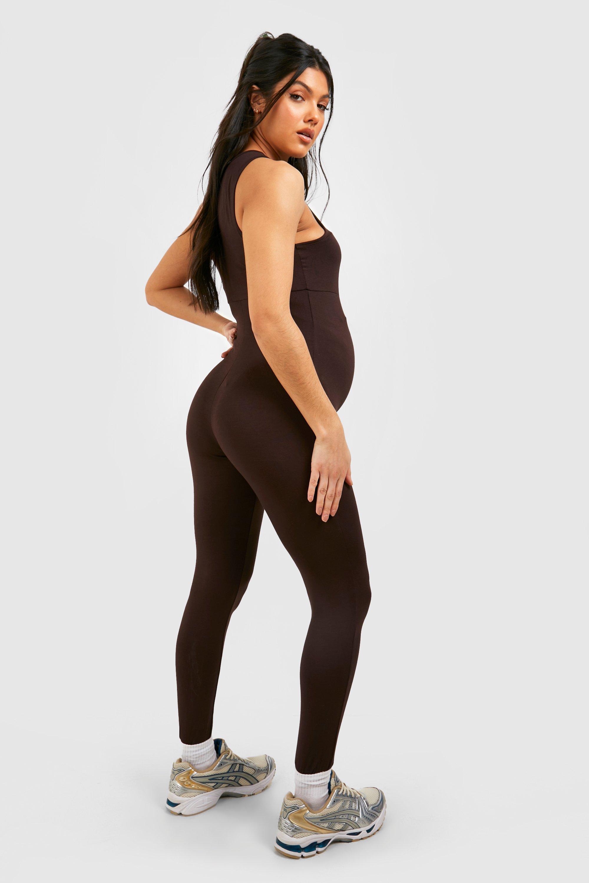 Maternity Black Brushed Rib Leggings