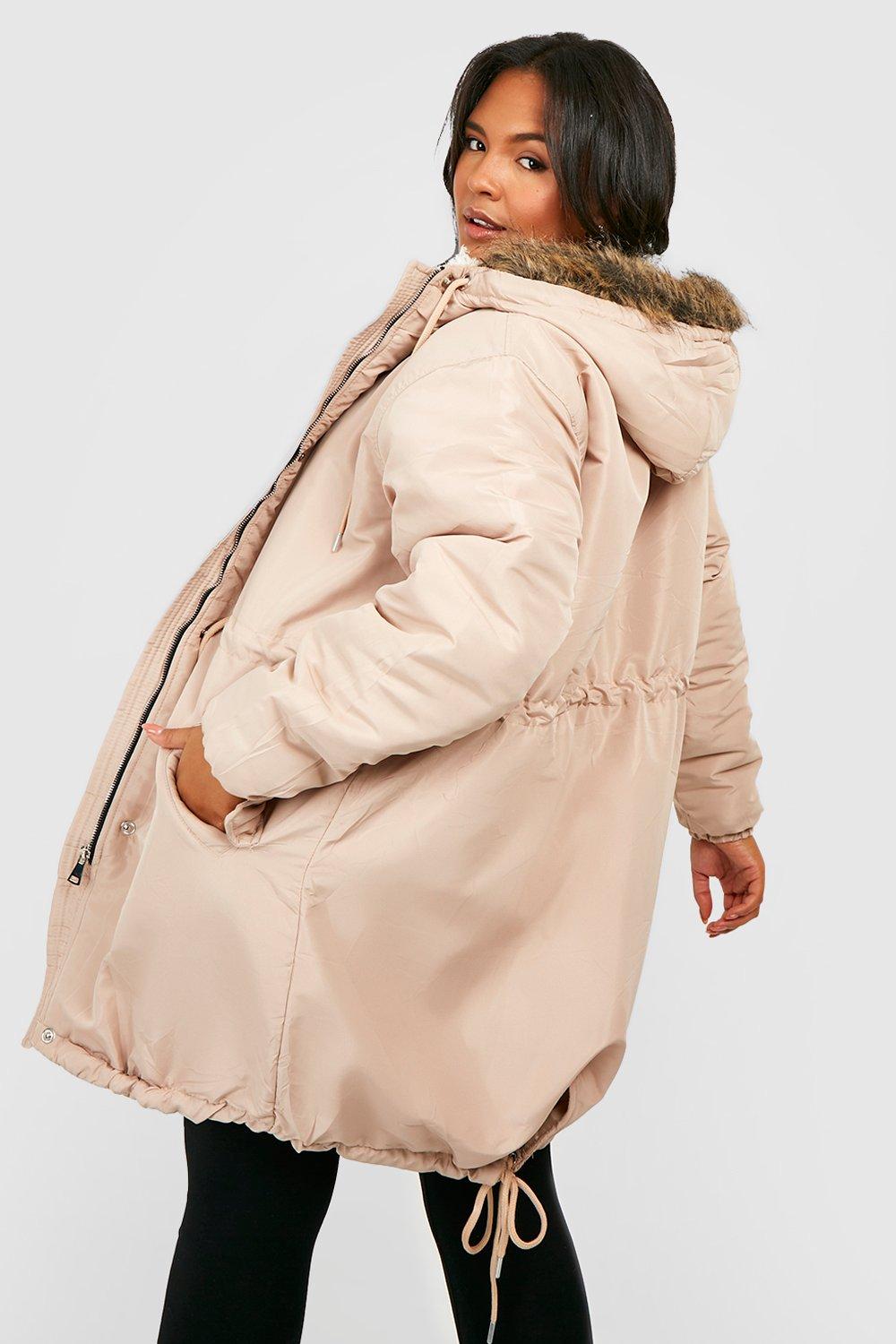 Manteau doublé best sale fourrure femme