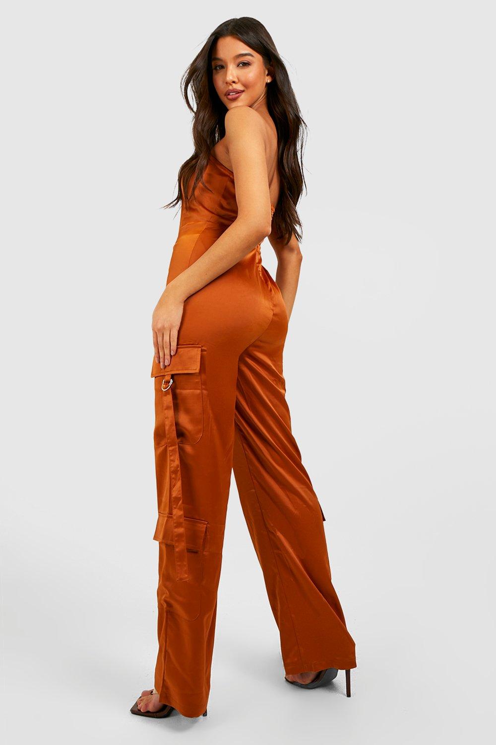 Corset Detail Cargo Jumpsuit