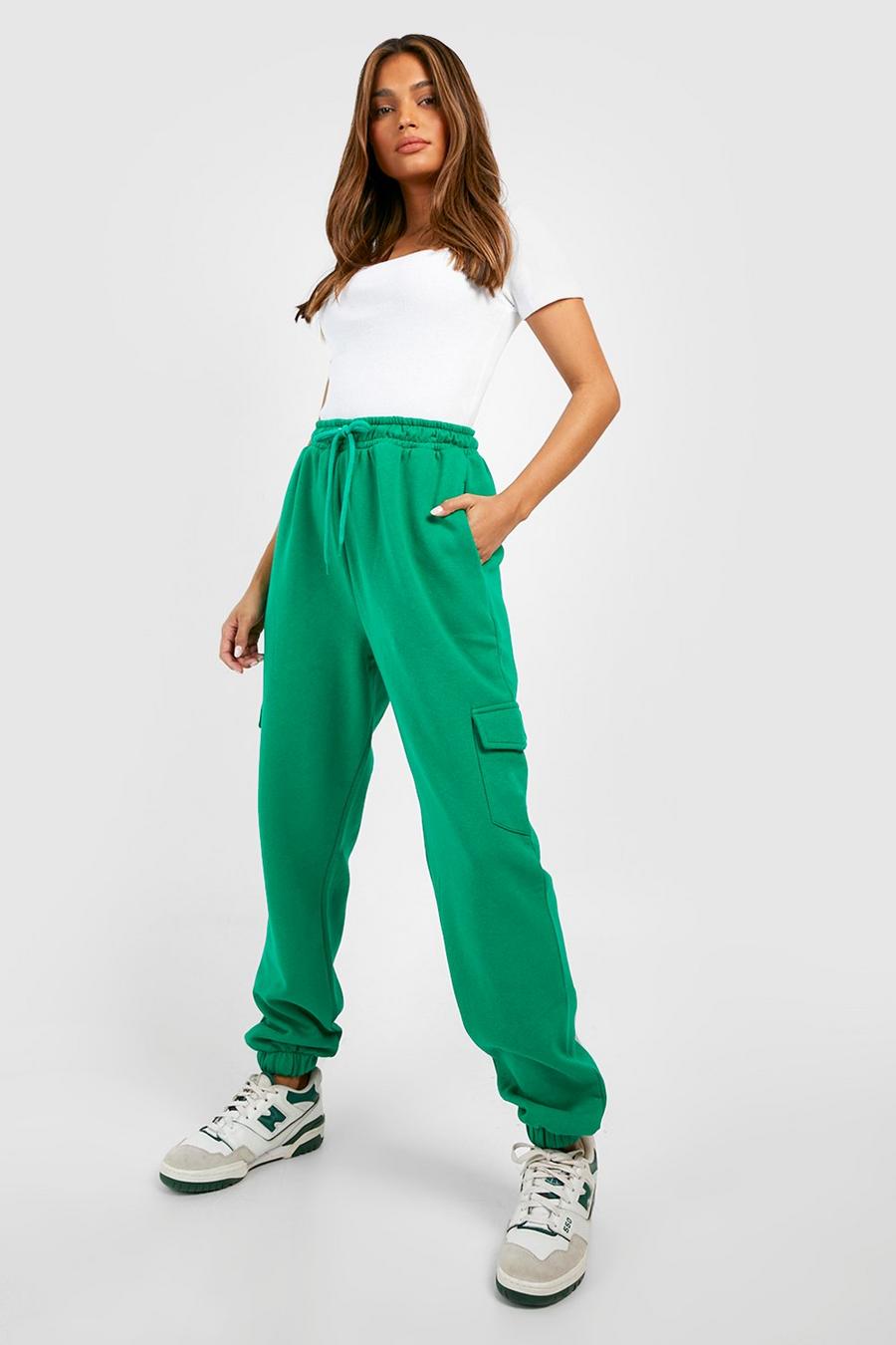 Pantaloni tuta stile Cargo Regular Fit, Green gerde