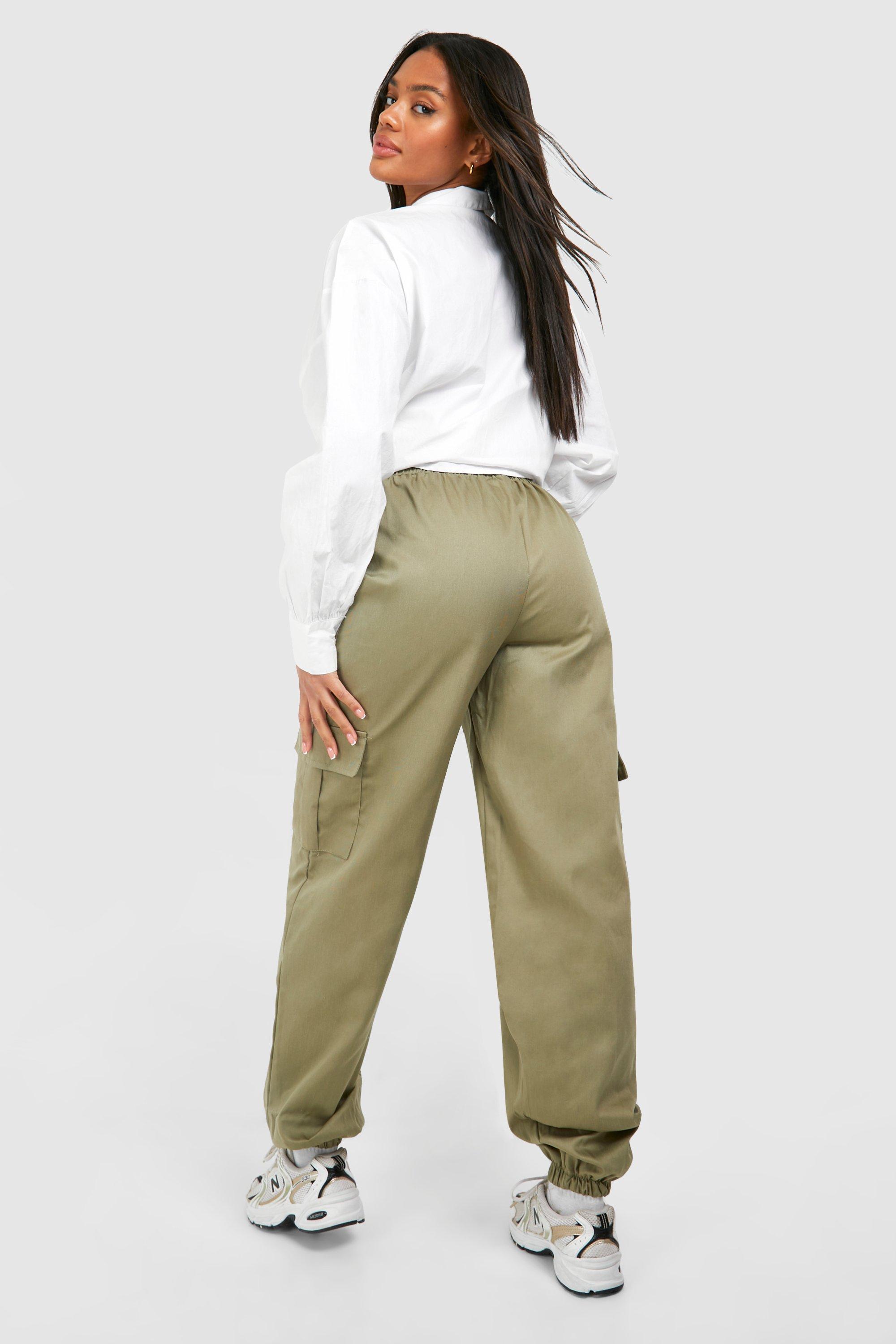 High Waisted Cargo Pocket Joggers