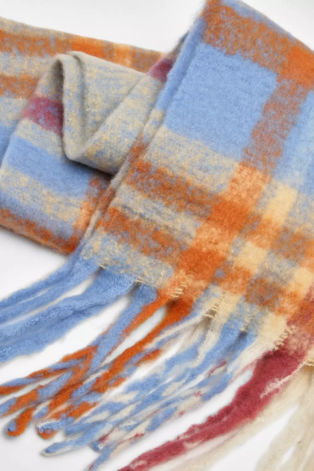 Blue Multi Check Scarf alternative image