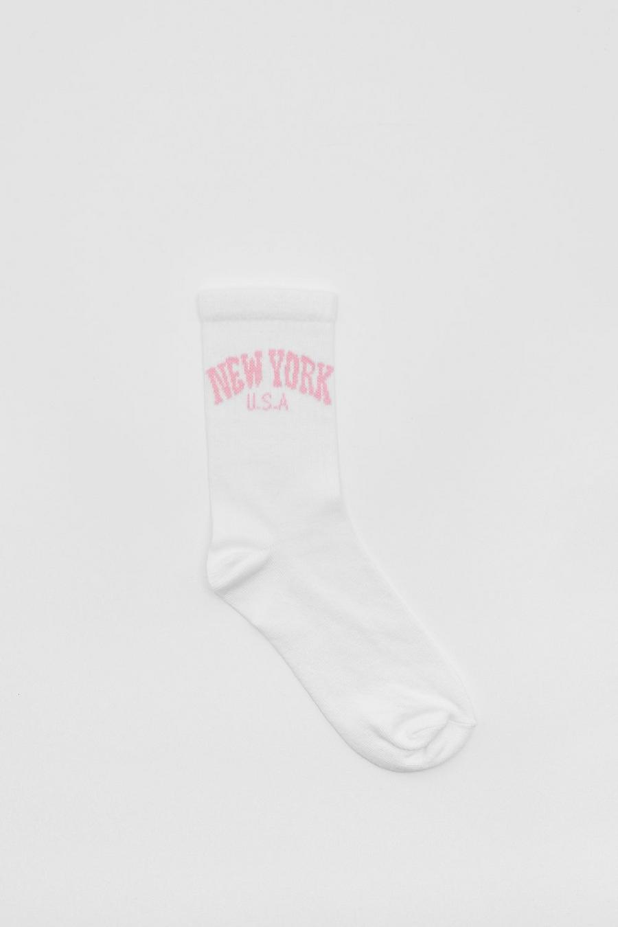 White New York Sport Sock image number 1