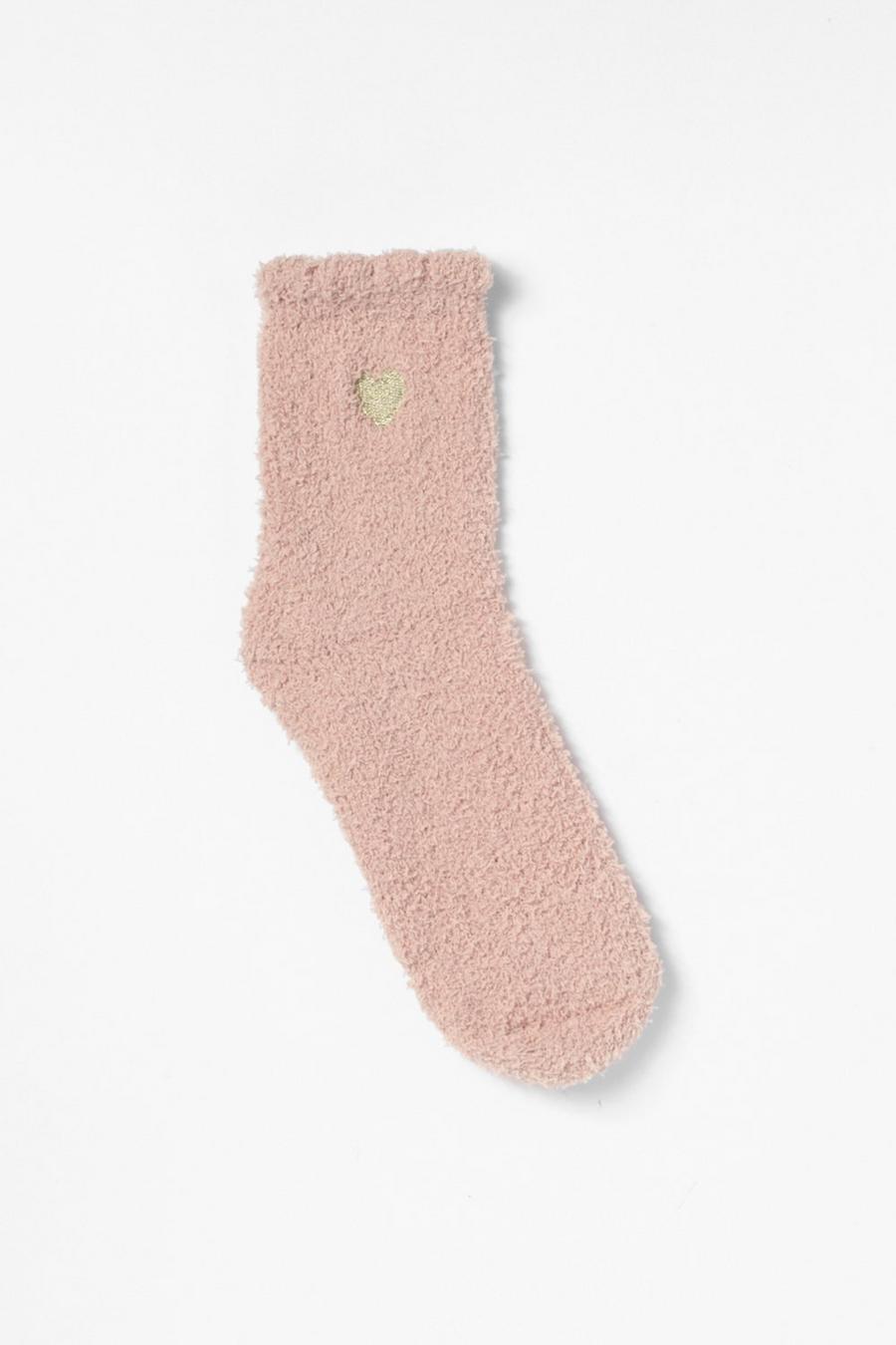 Pink Fluffy Trim Socks image number 1
