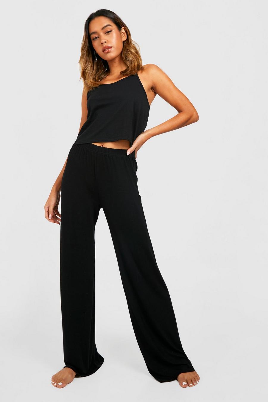 Black Basic Mix And Match Lounge Trouser  image number 1