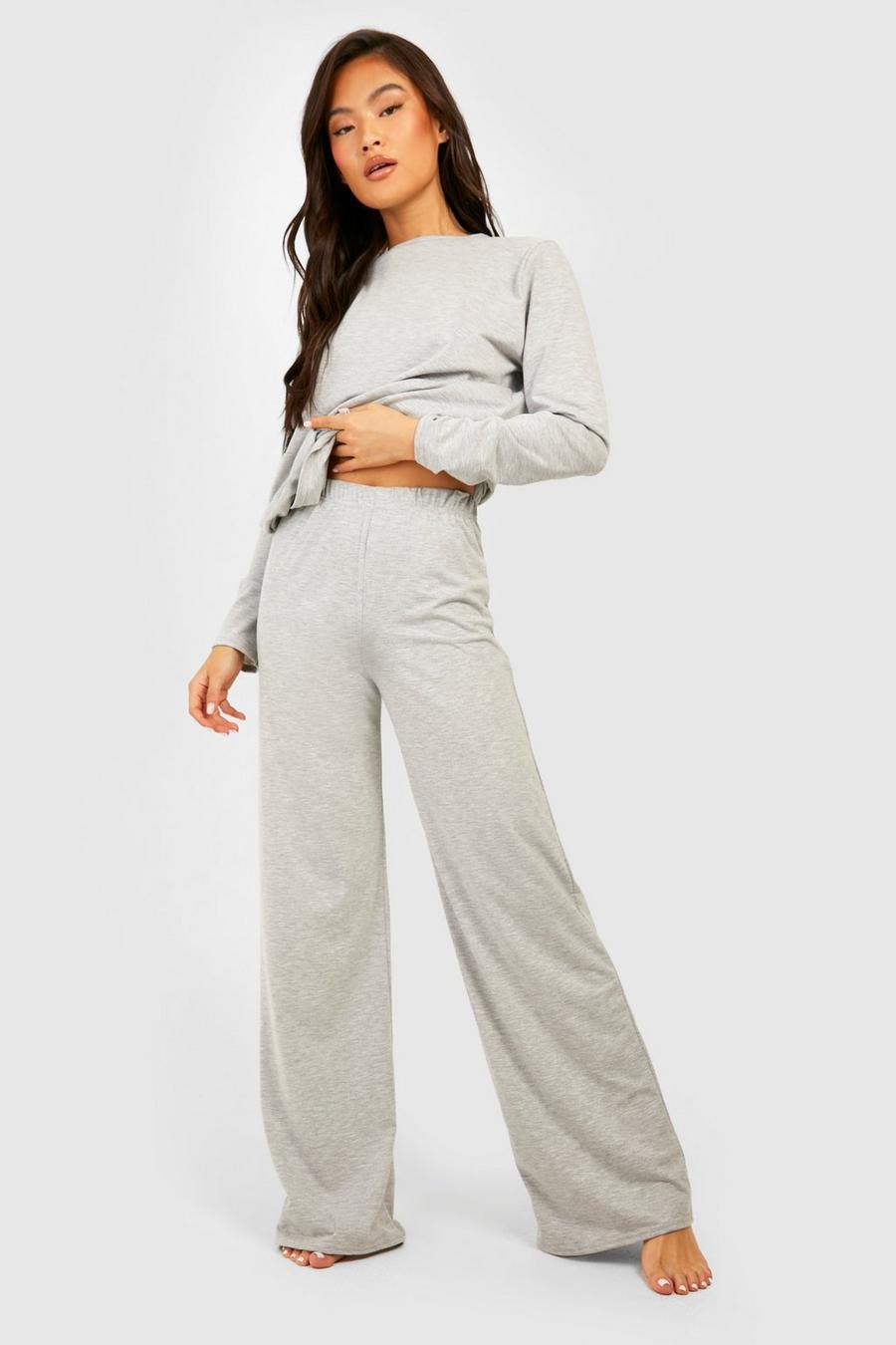 Pantalón básico para estar en casa - pieza intercambiable, Grey marl grigio image number 1