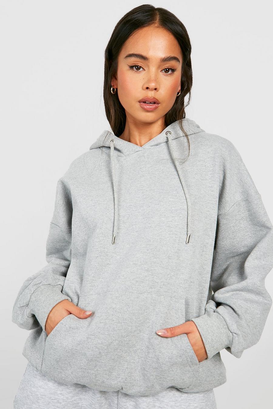 Grey marl Mixa & Matcha Petite Oversized hoodie image number 1