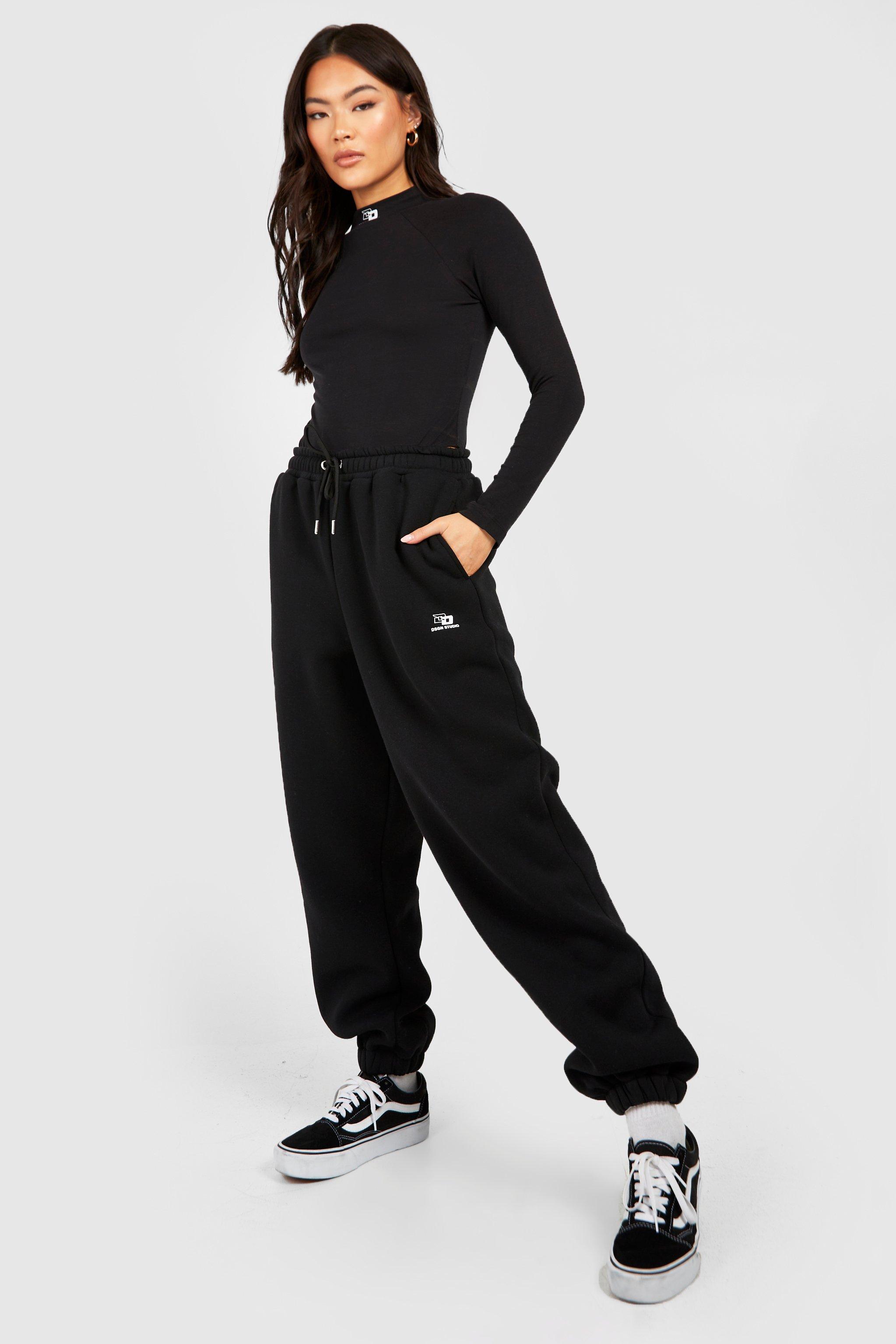 Ribbed Square Neck Bodysuit And Jogger Set