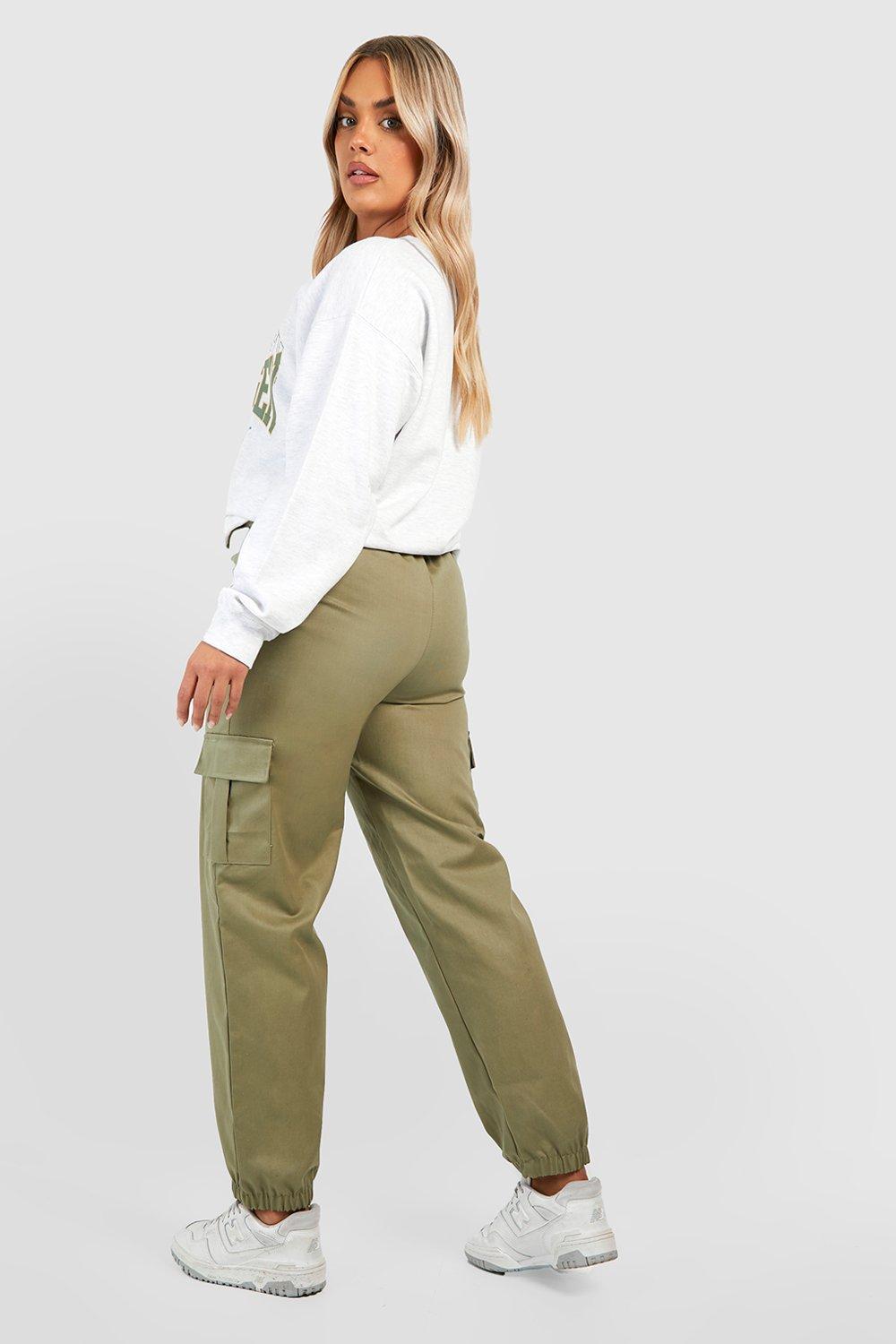 High Waisted Cargo Pocket Joggers