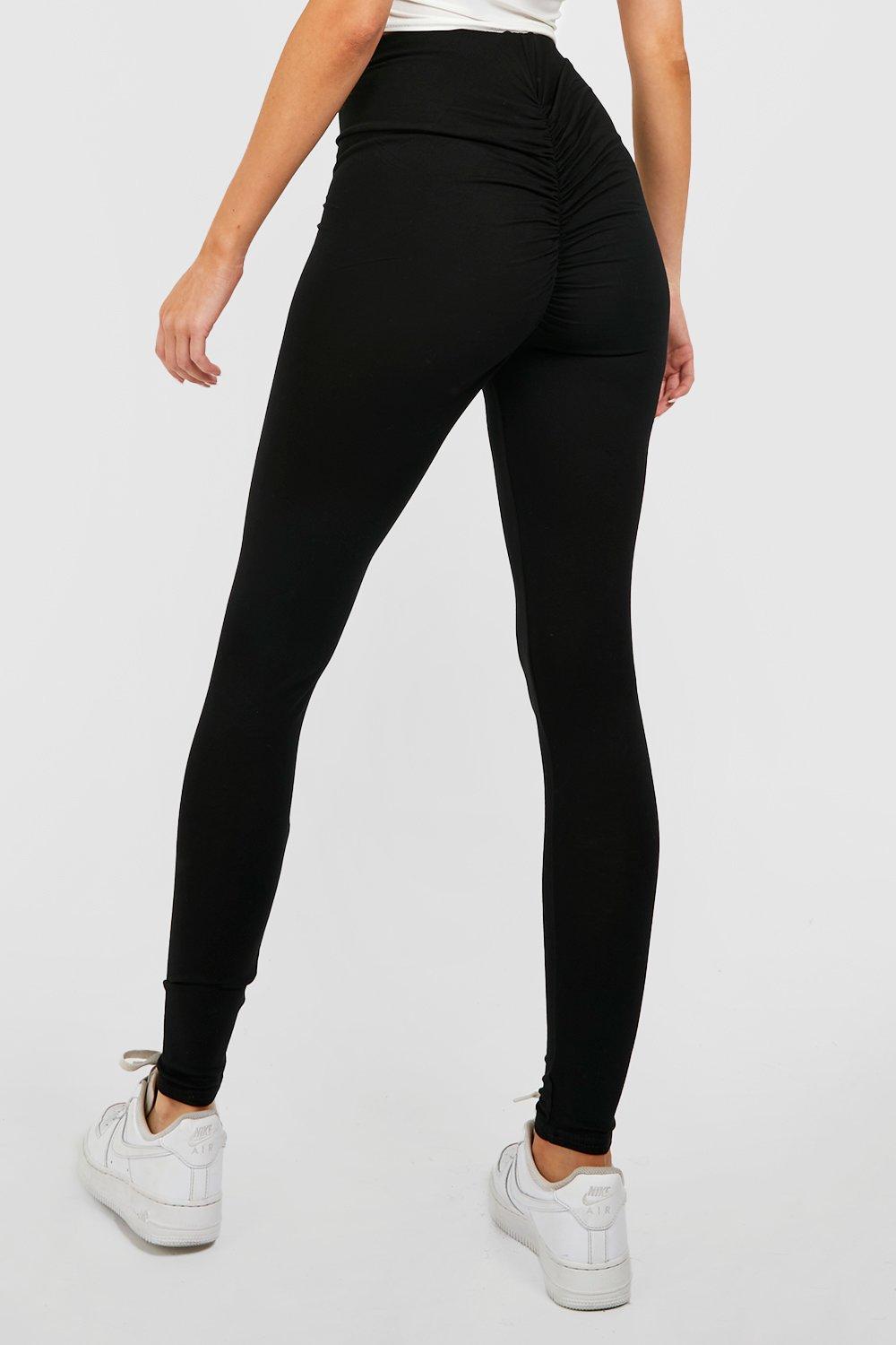 Black High Waisted Basic Leggings