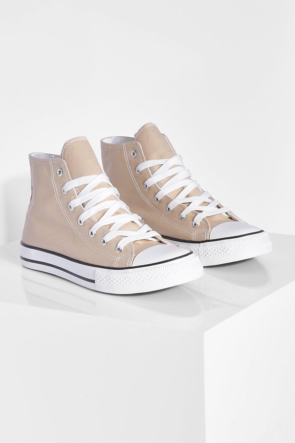 Canvas High Top Sneakers boohoo CA