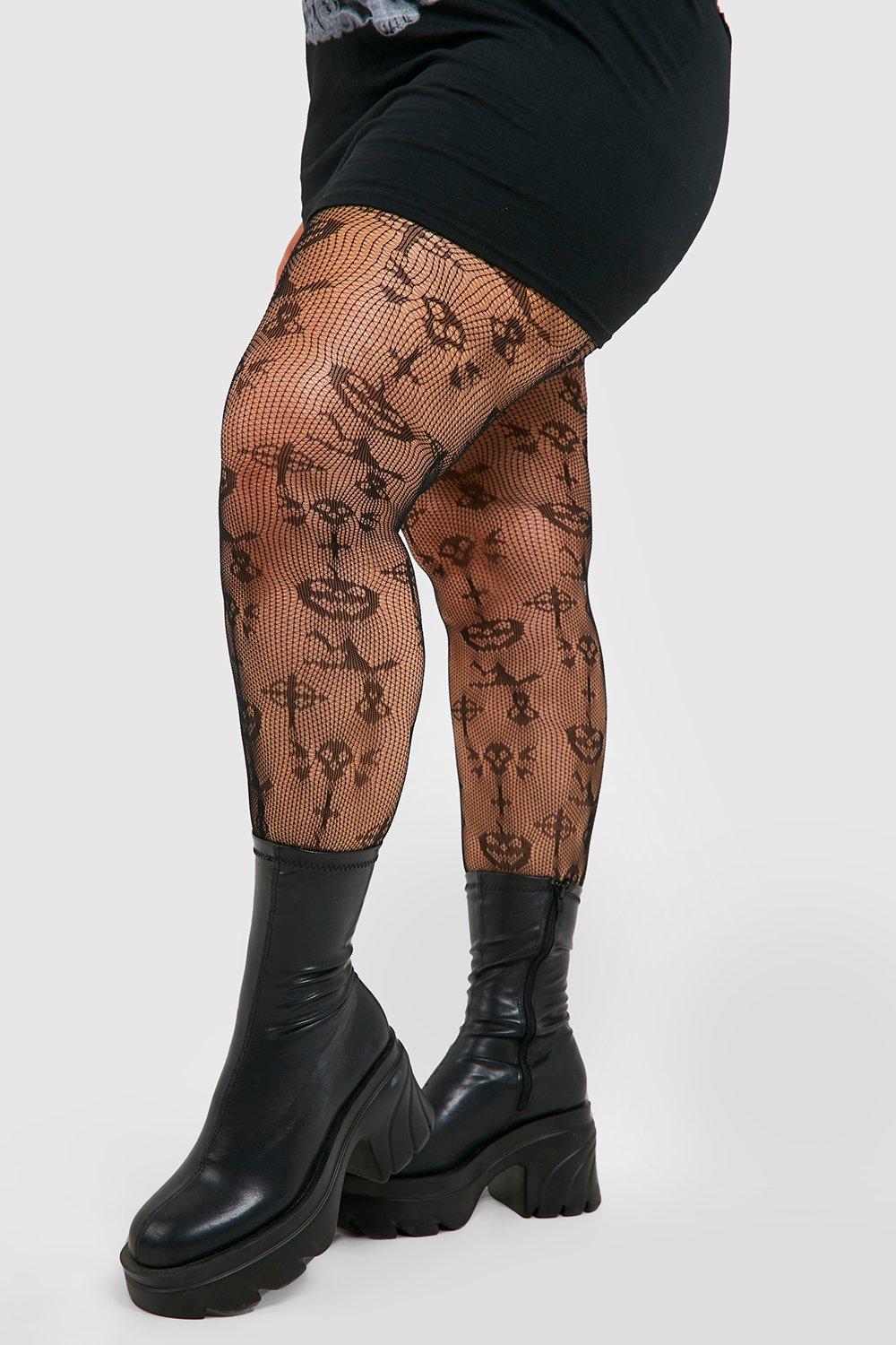 Plus Halloween Print Tights