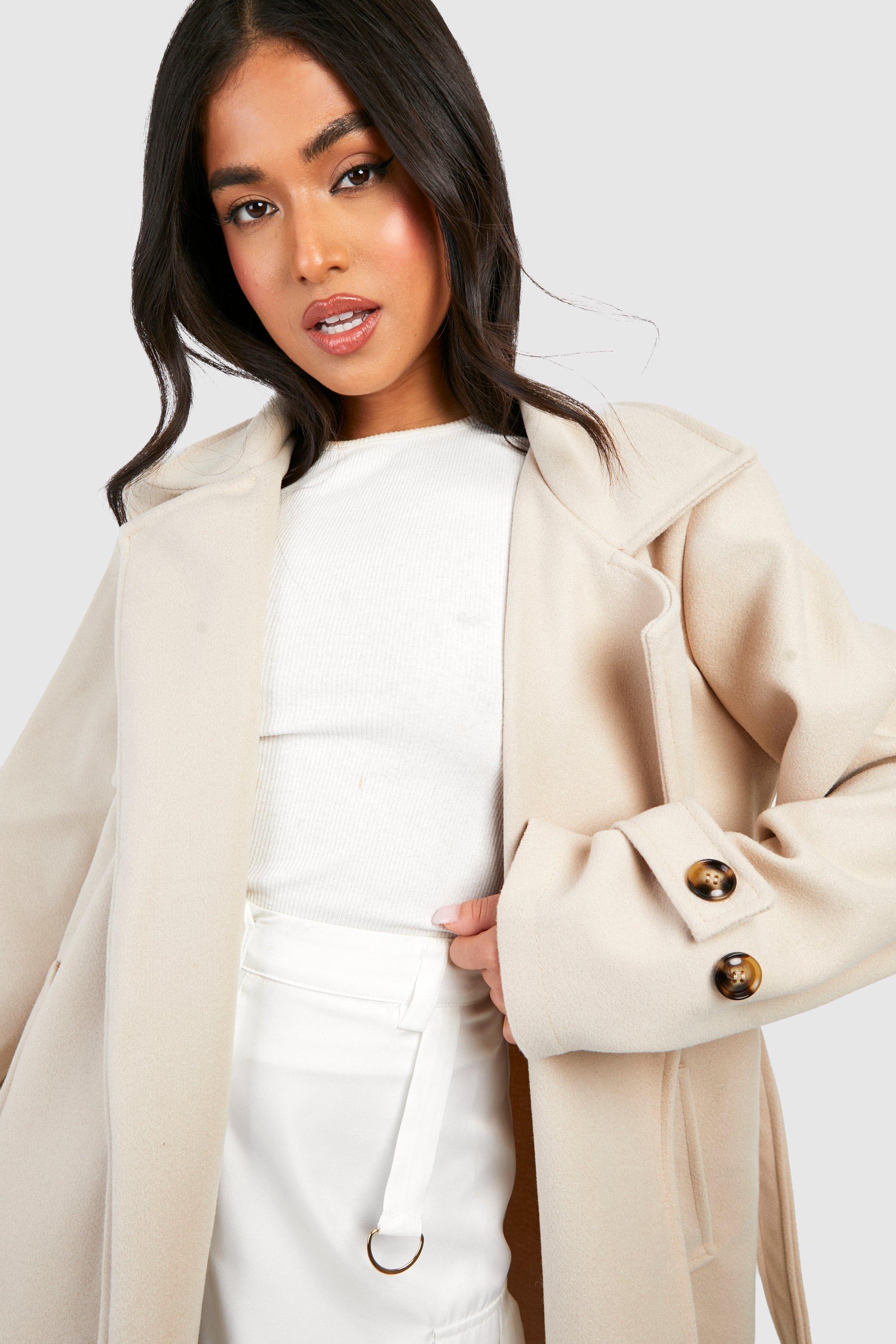 Belted wool sales look trench