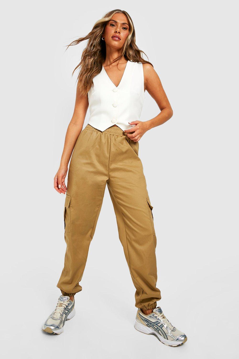 Women's Petite Cargo Pocket Joggers