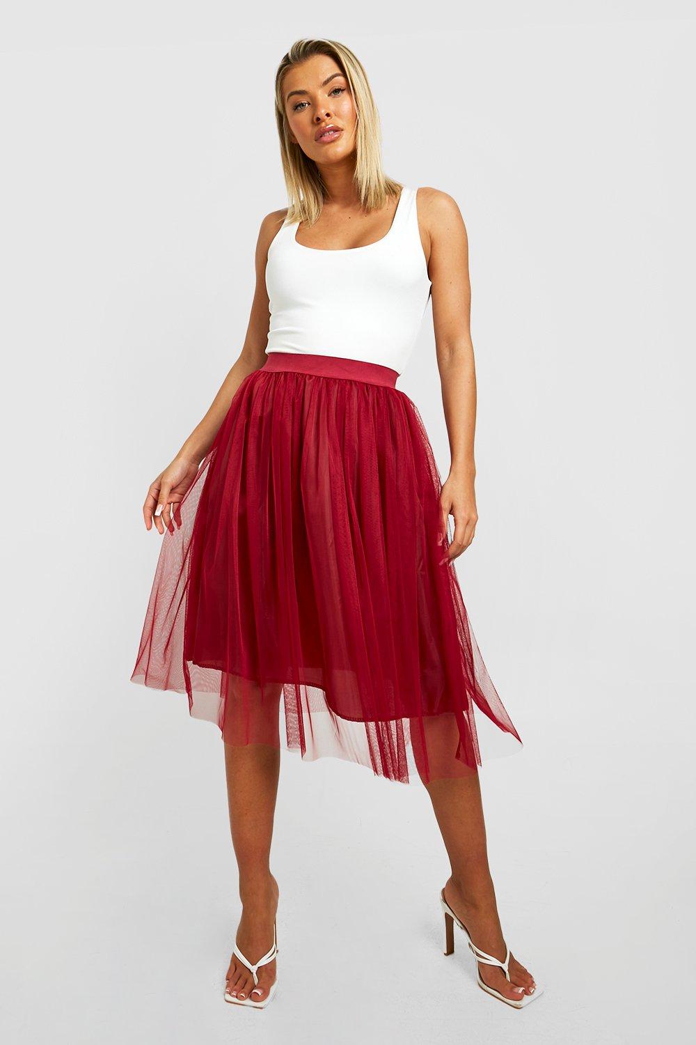 Women's Tulle Mesh Midi Skirt | Boohoo UK