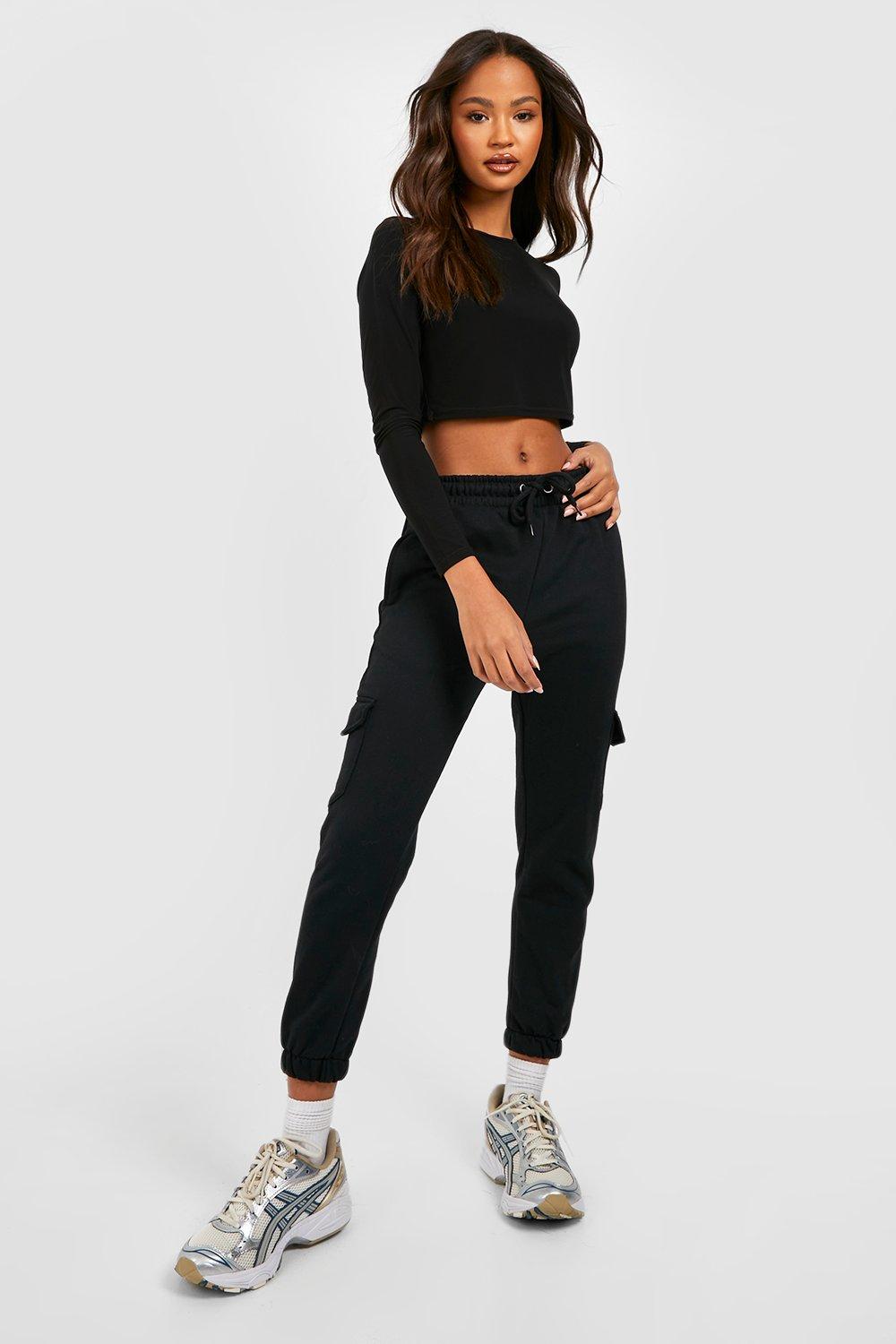 Women s Basic Cargo Joggers Boohoo UK