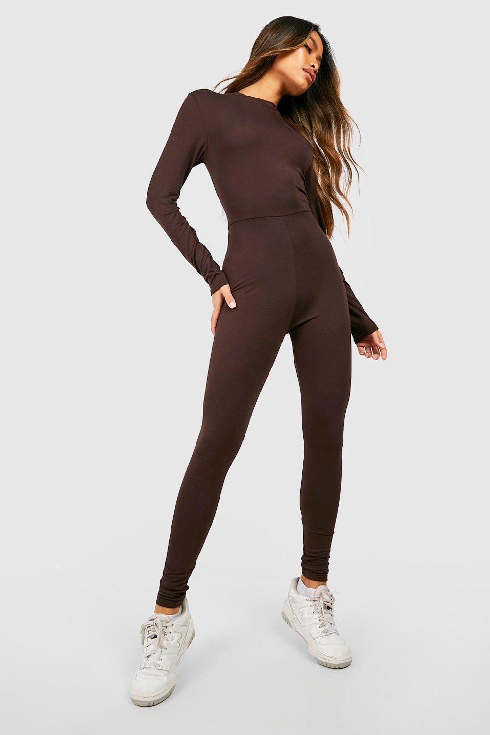 Black Roll Neck Long Sleeve Jumpsuit