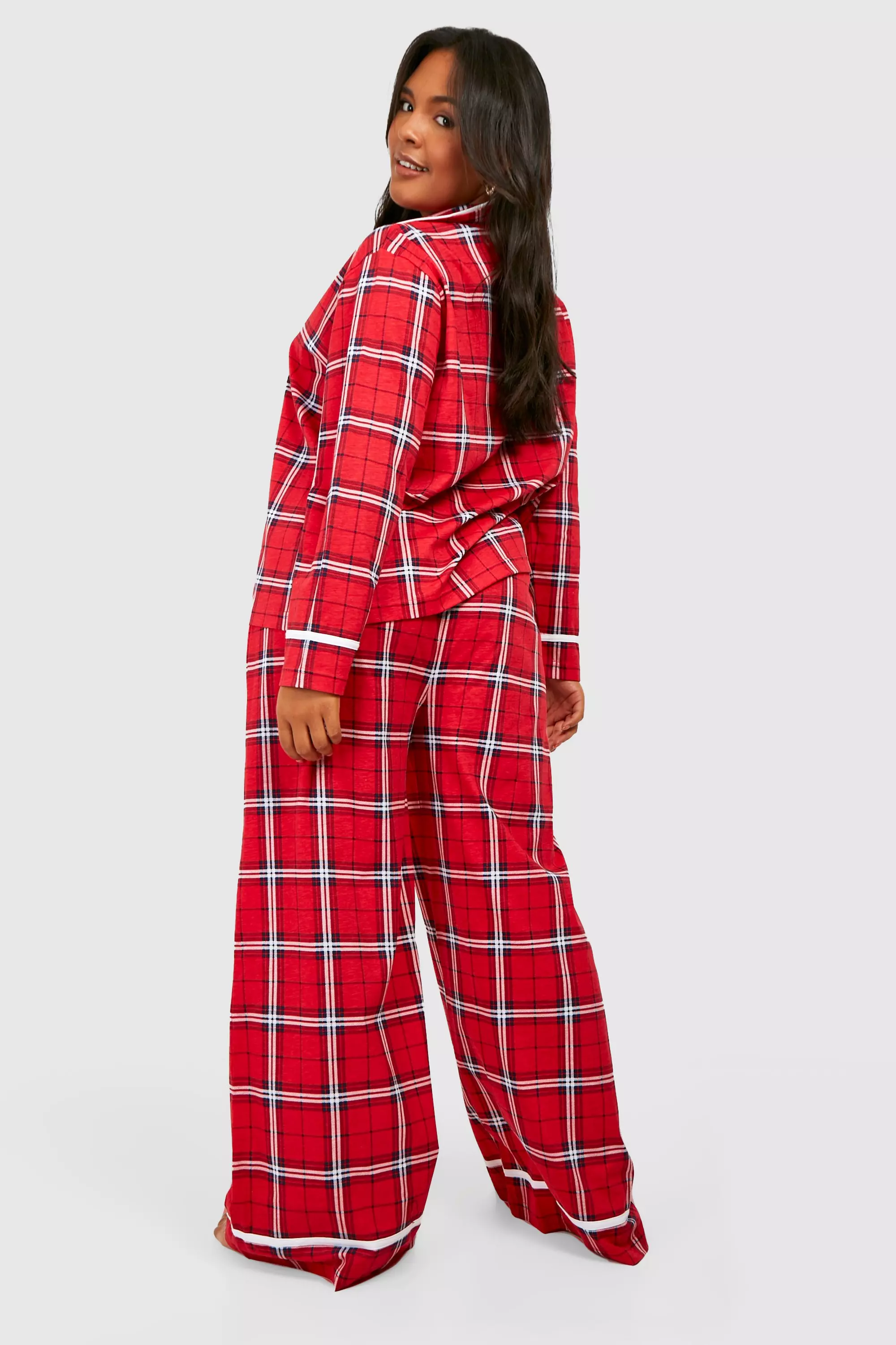 Long Sleeve Button Through Jersey PJ Set