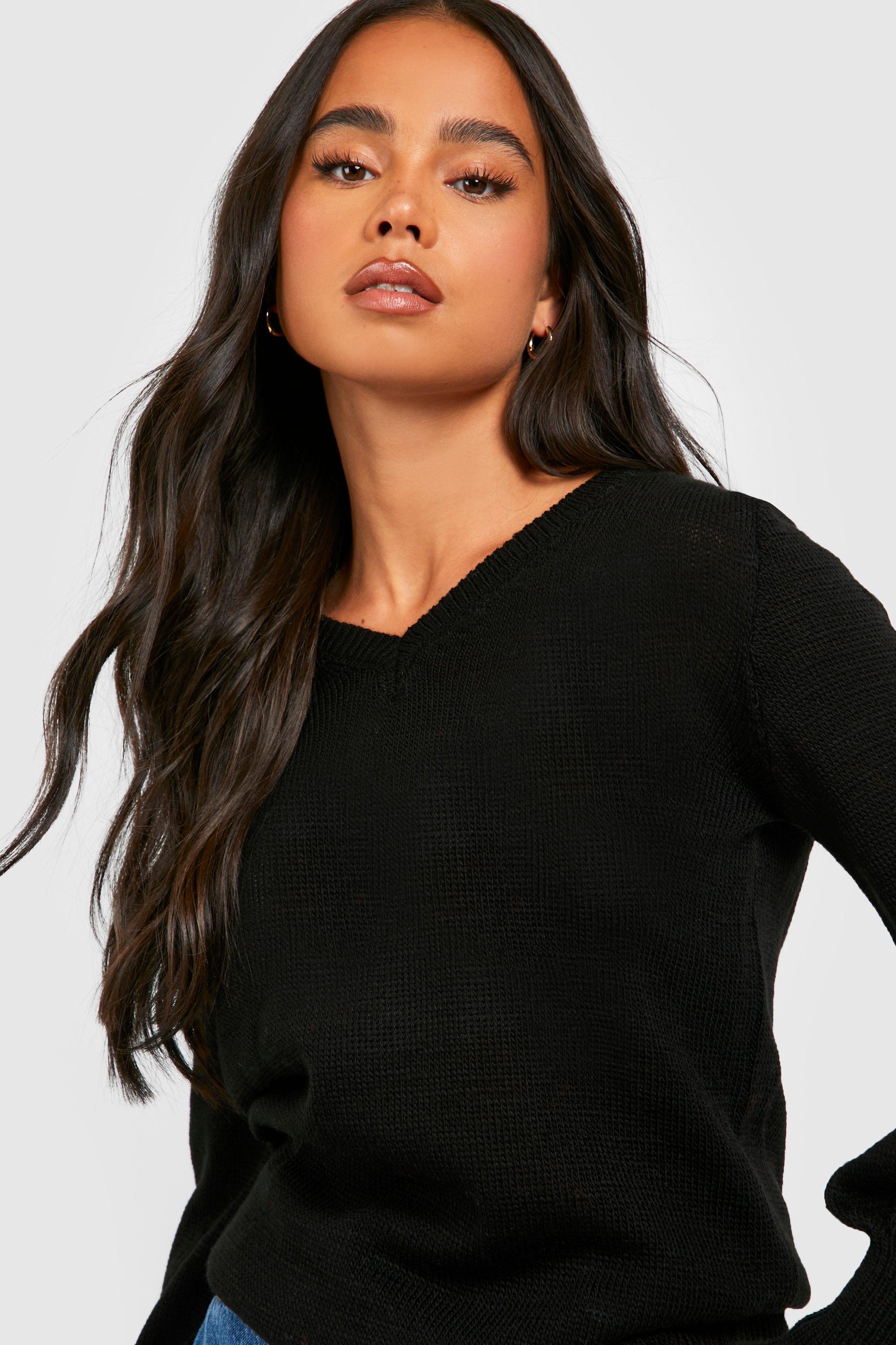 Petite v neck clearance jumper