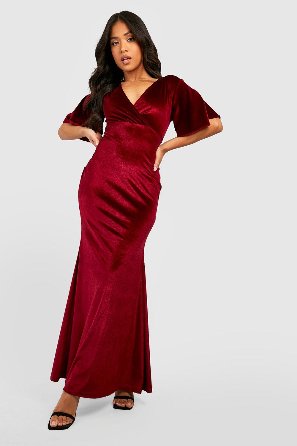 Long sleeve wine outlet maxi dress