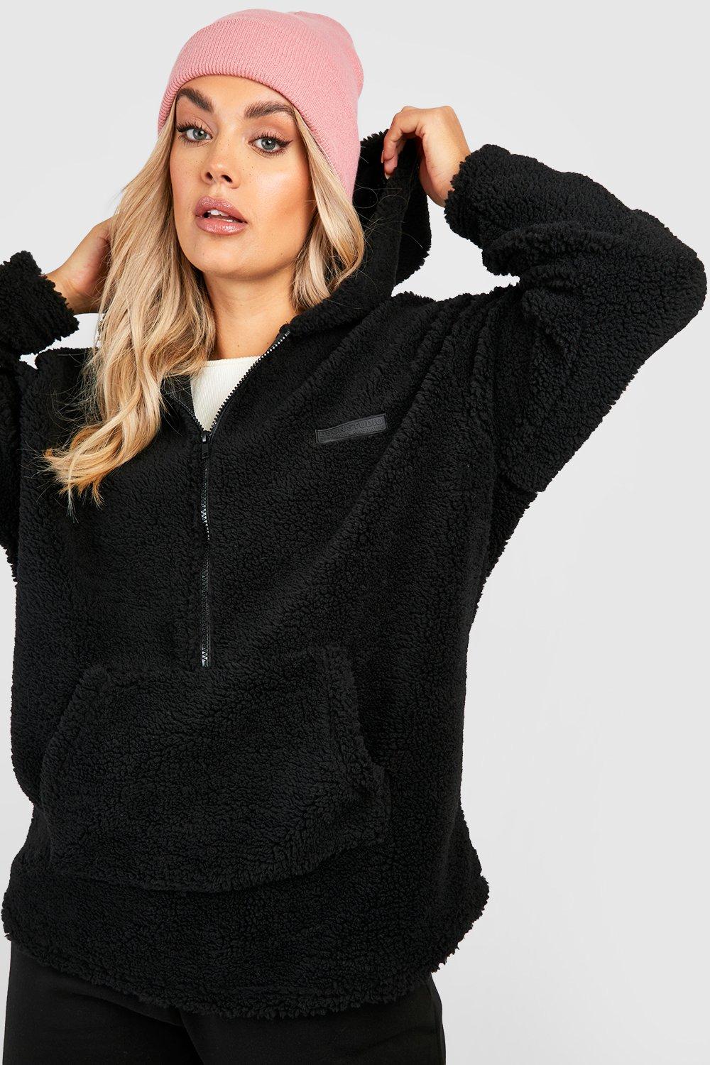 Black hoodie boohoo best sale