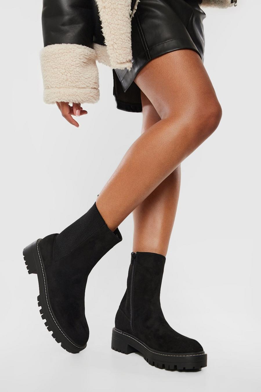 Black negro Ankle Detail Chelsea Boots