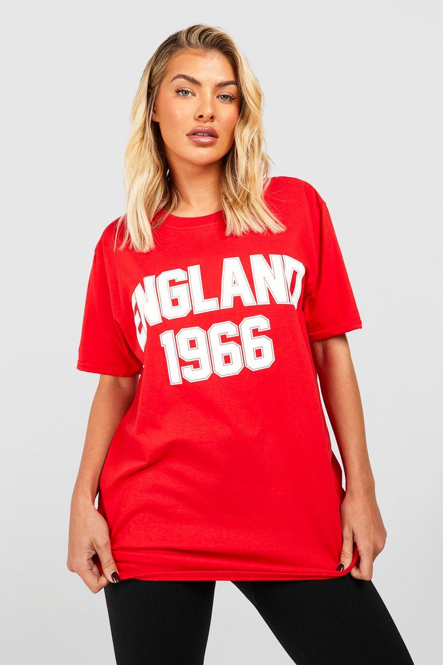 Red England 1966 Oversized T-shirt image number 1