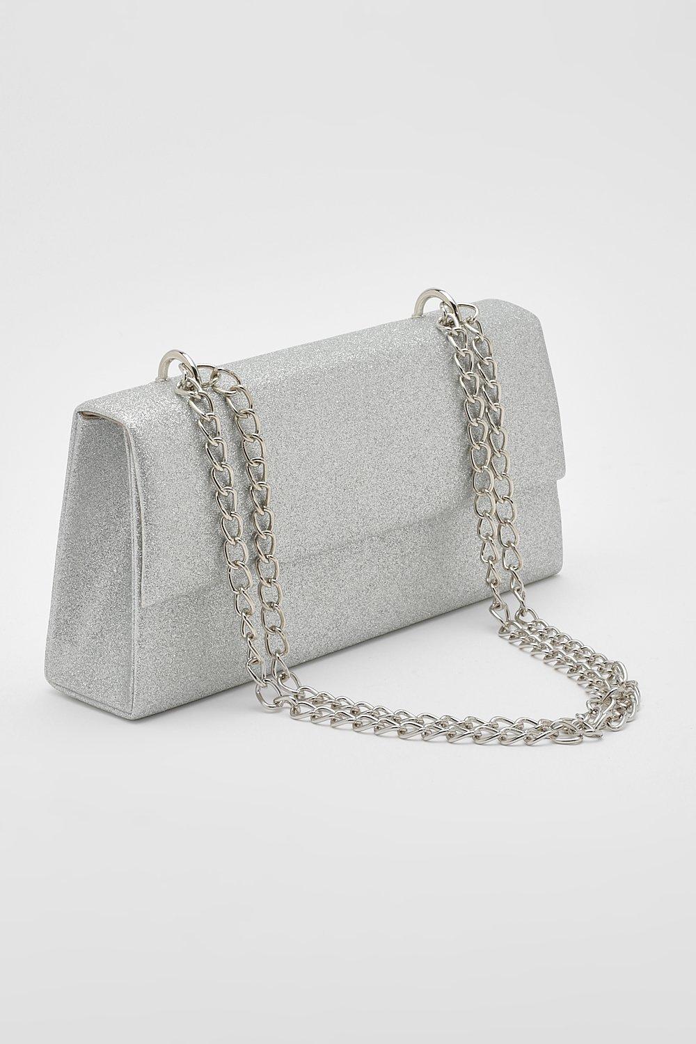 Boohoo discount silver clutch