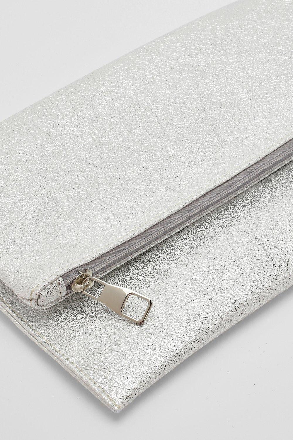 Silver clutch clearance bag boohoo