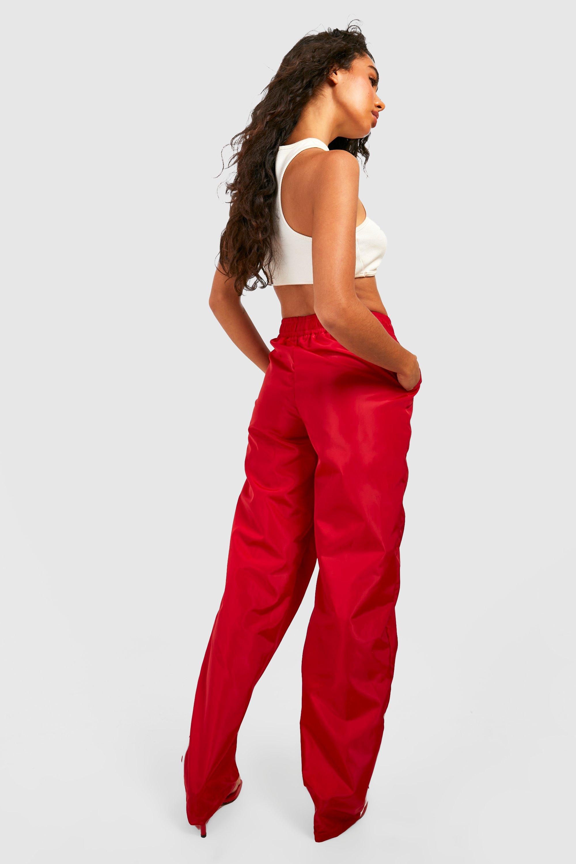 Boohoo 2025 red joggers