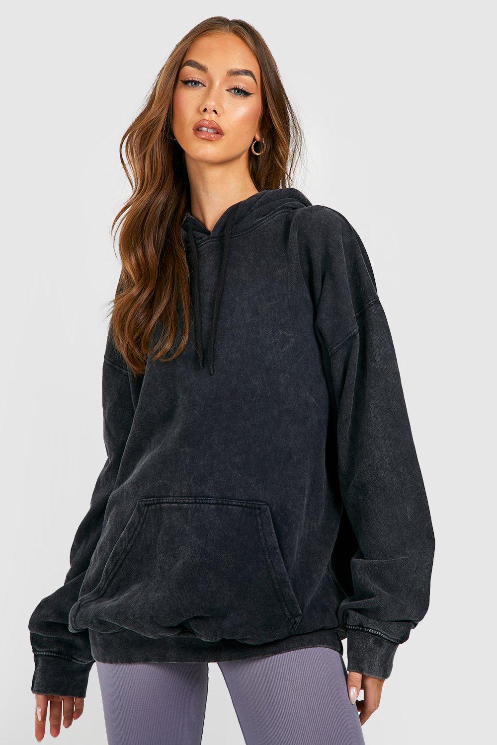 Charcoal Washed Oversized Hoodie