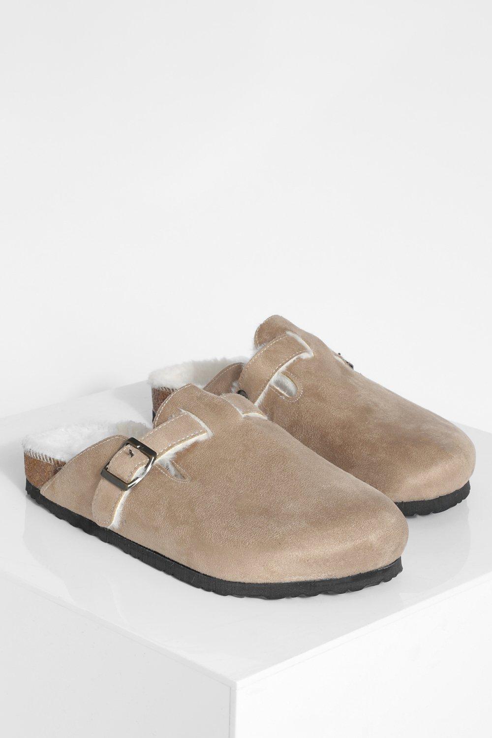 Fur clogs cheap