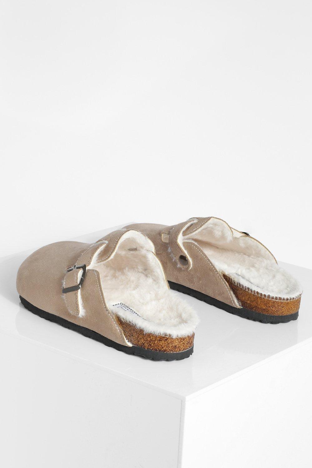 Fur lined clogs on sale women's