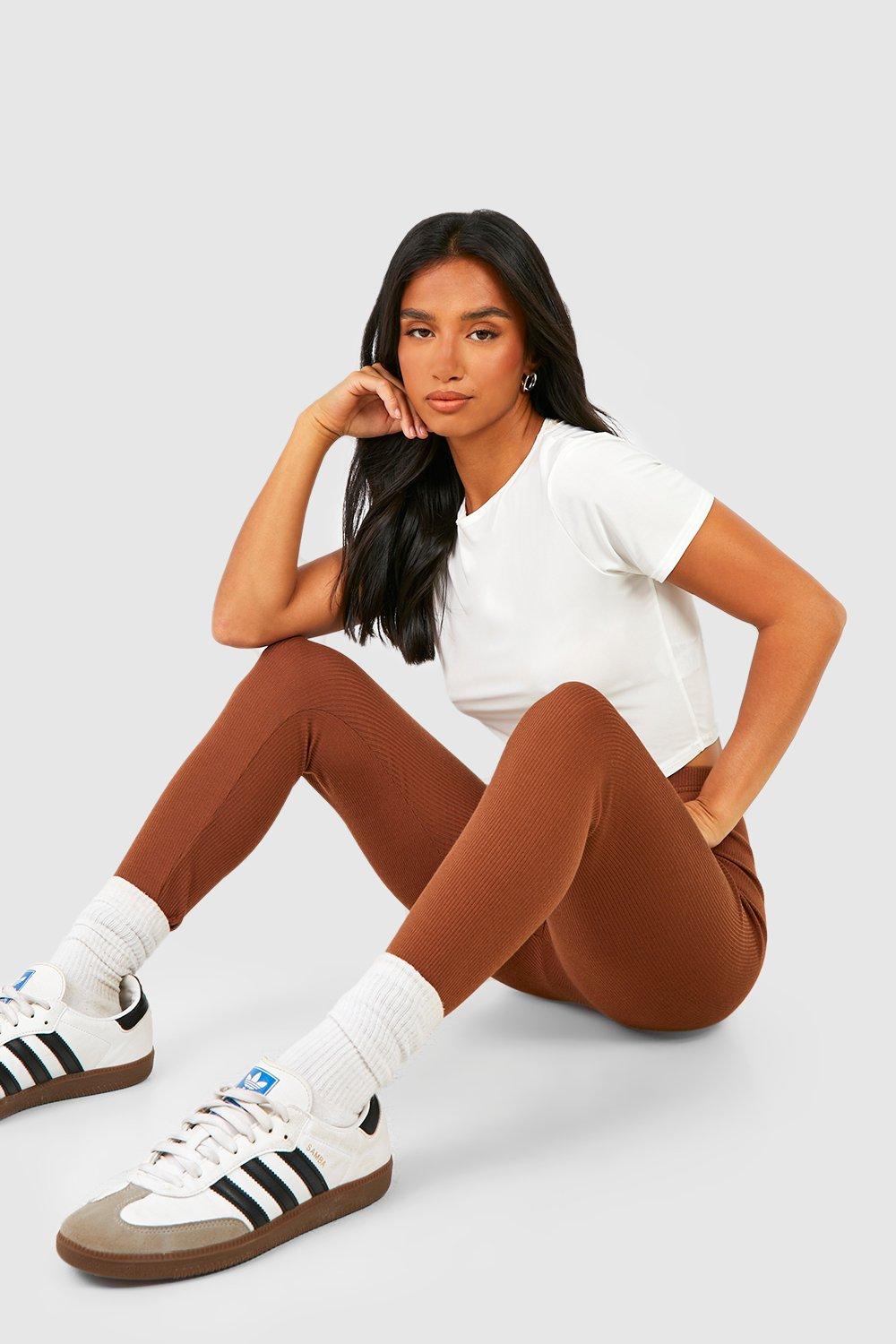 Petite brown clearance leggings